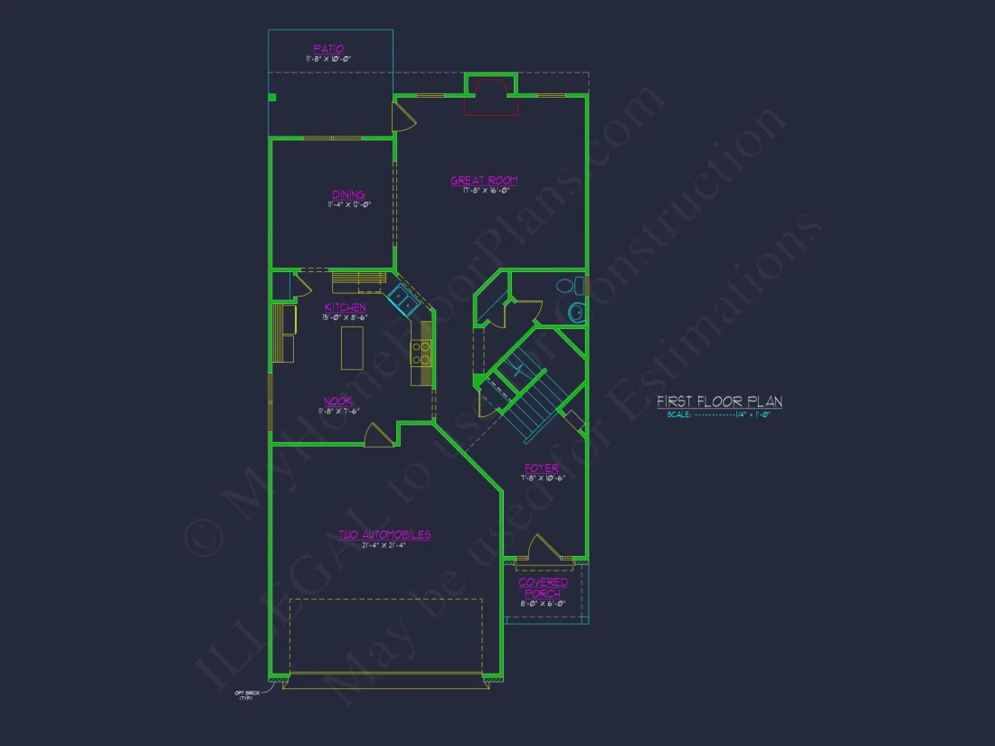 Craftsman house Plan with CAD Blueprint and Floor Designs