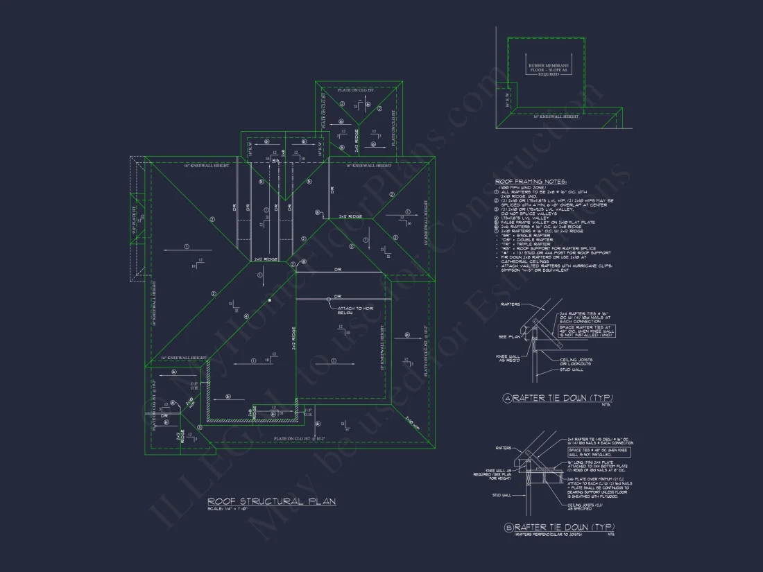 Craftsman house Plan with Detailed Blueprint and CAD Designs