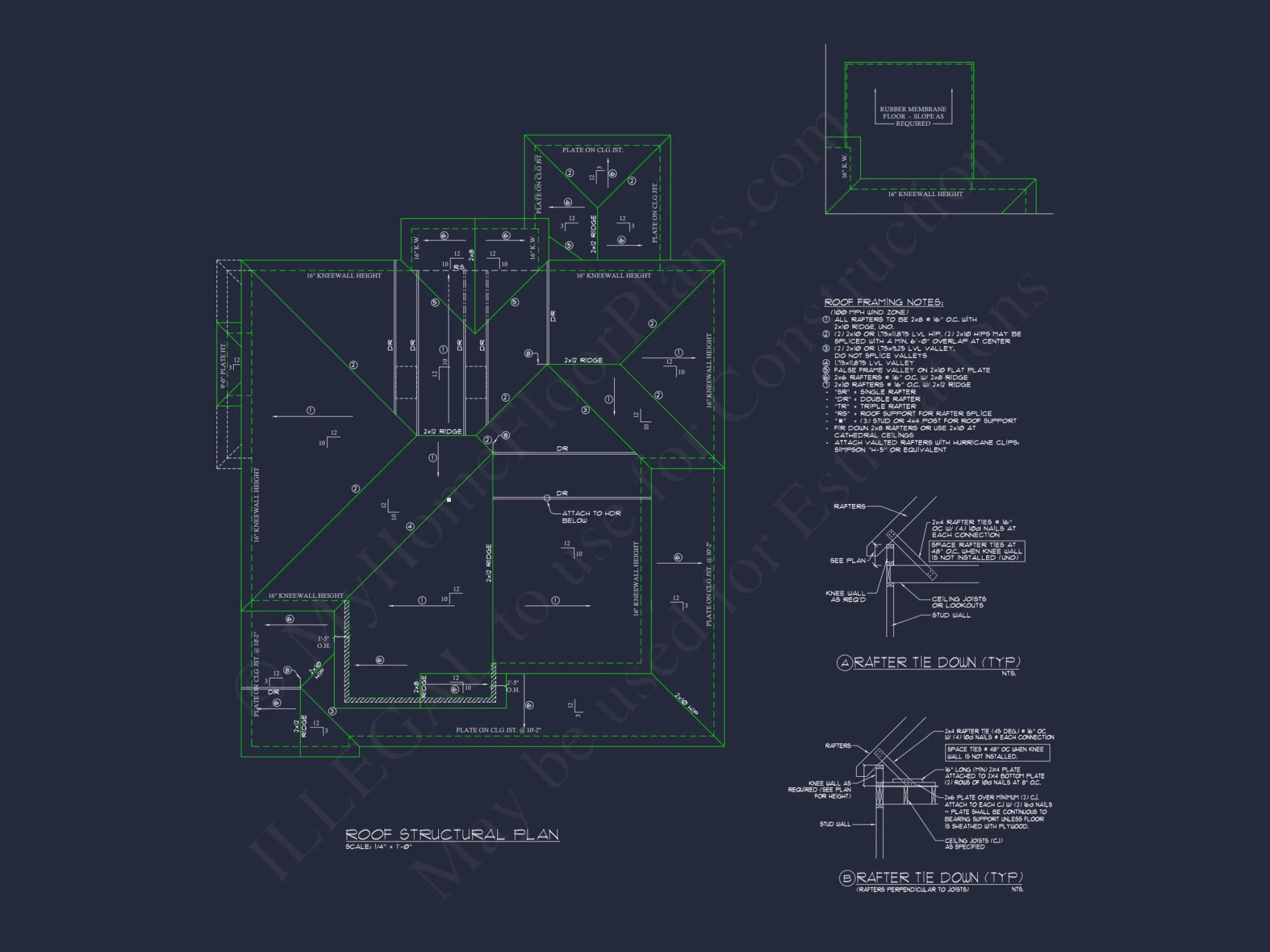 Craftsman house Plan with Detailed Blueprint and CAD Designs