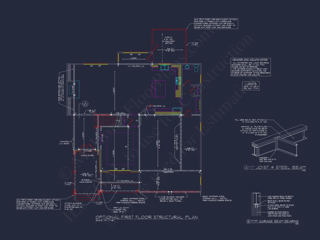 Craftsman house Plan with Detailed Blueprint and CAD Designs
