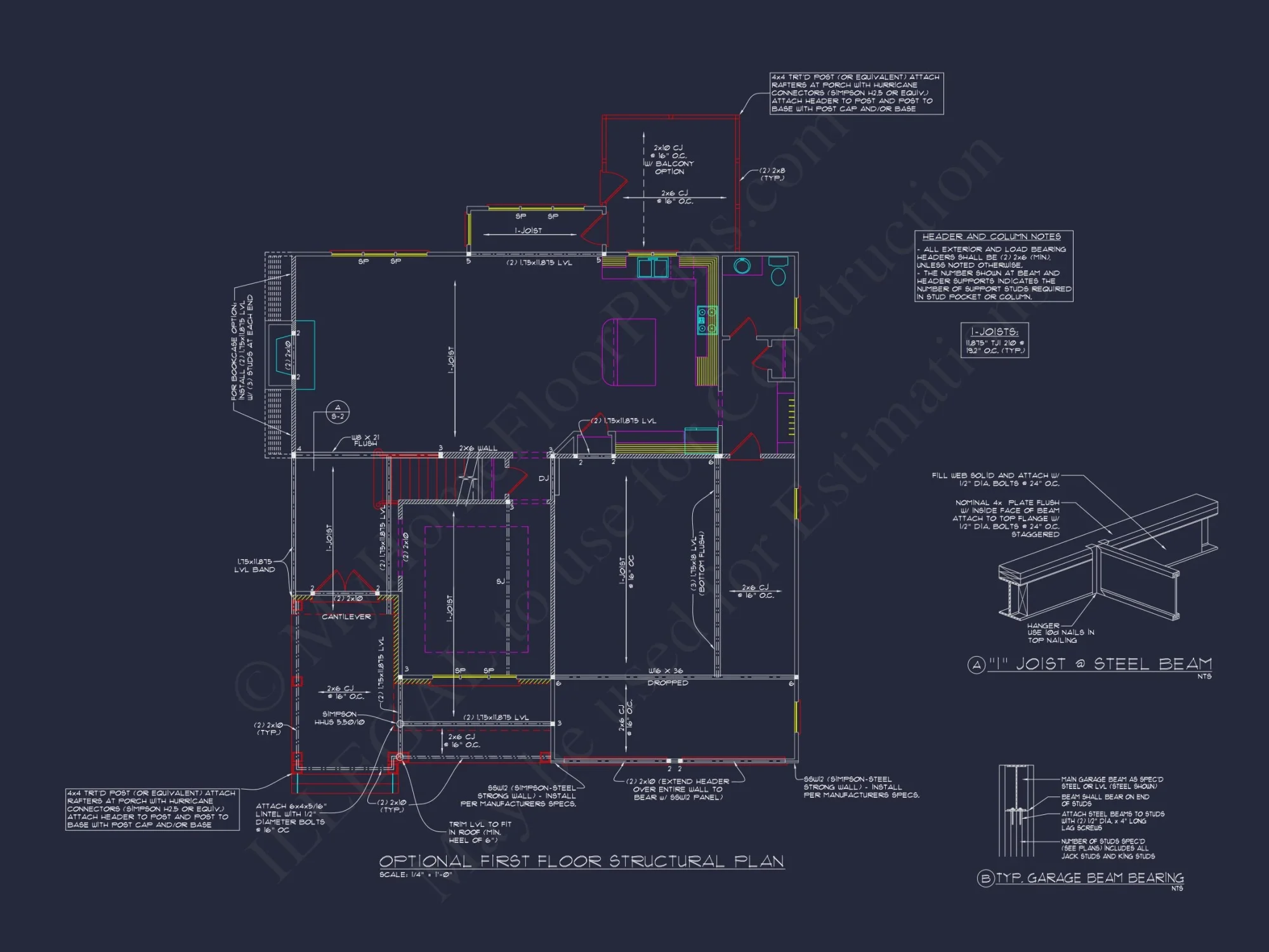 Craftsman house Plan with Detailed Blueprint and CAD Designs