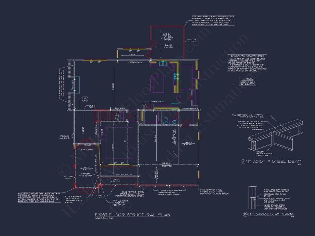 Craftsman house Plan with Detailed Blueprint and CAD Designs