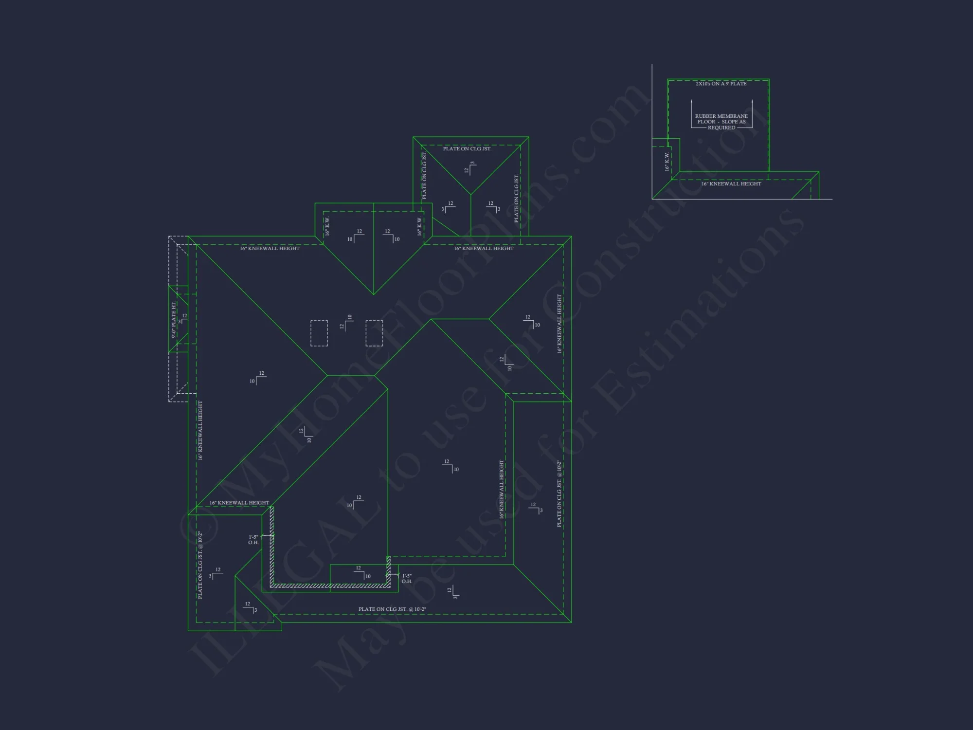 Craftsman house Plan with Detailed Blueprint and CAD Designs
