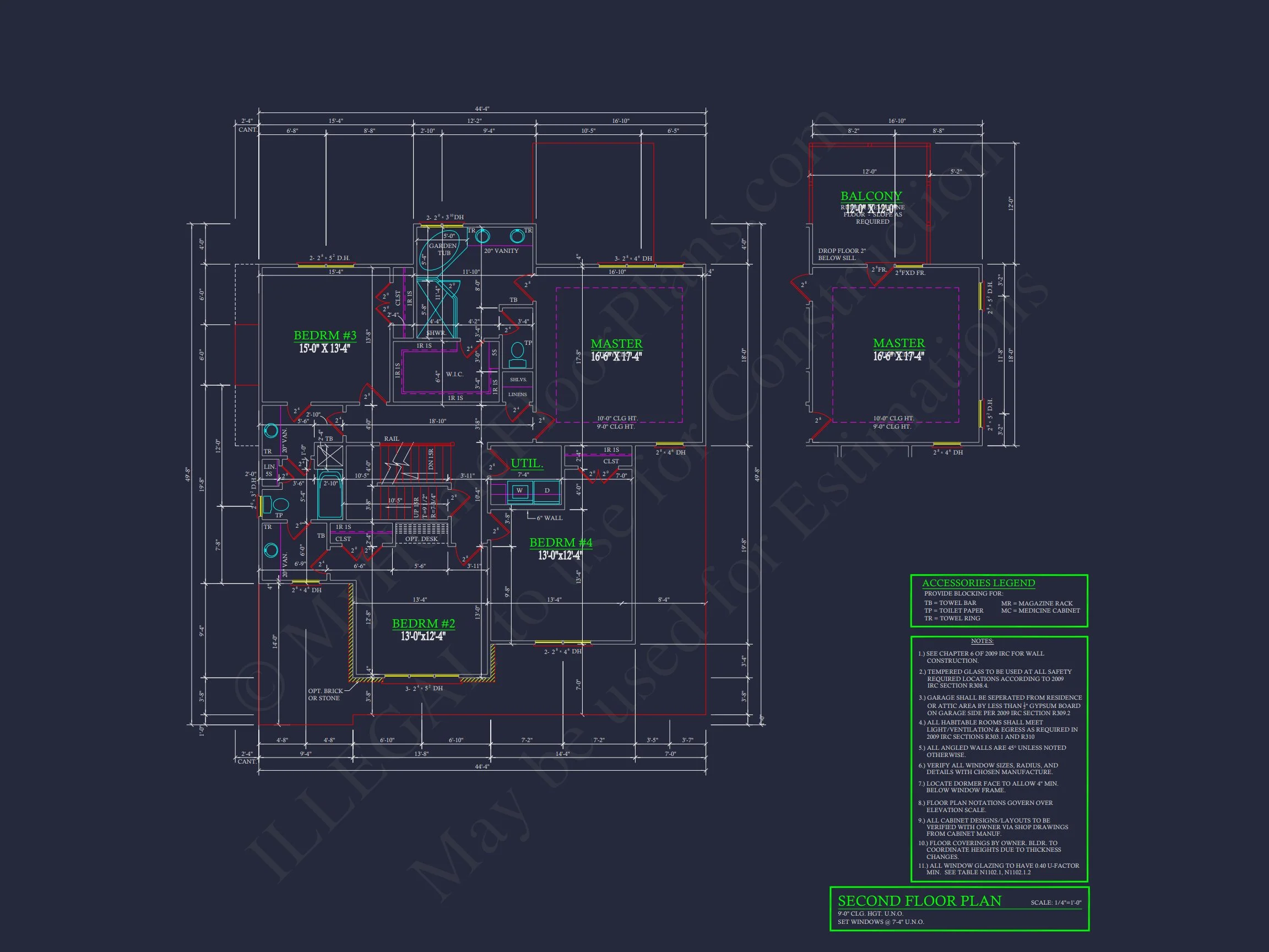 9-1810 HOUSE PLAN - Colonial Revival Home Plan – 4 Bed, 2,922 Sq Ft, 2 Stories 7 Craftsman house Plan with Detailed Blueprint and CAD Designs