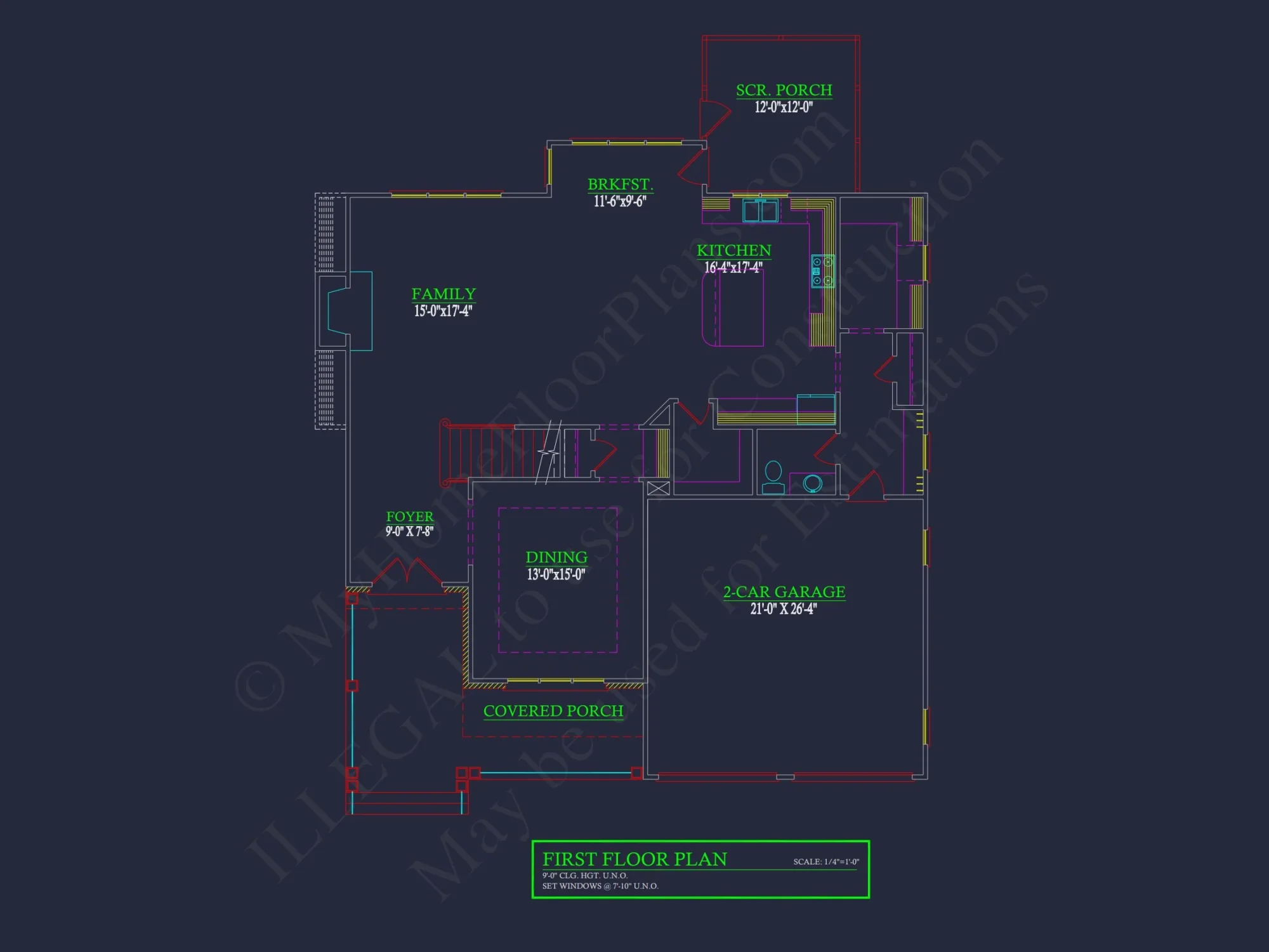 Craftsman house Plan with Detailed Blueprint and CAD Designs