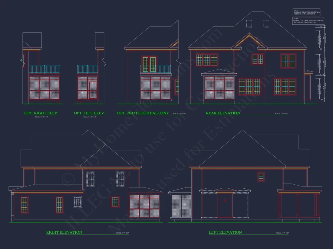 Craftsman house Plan with Detailed Blueprint and CAD Designs