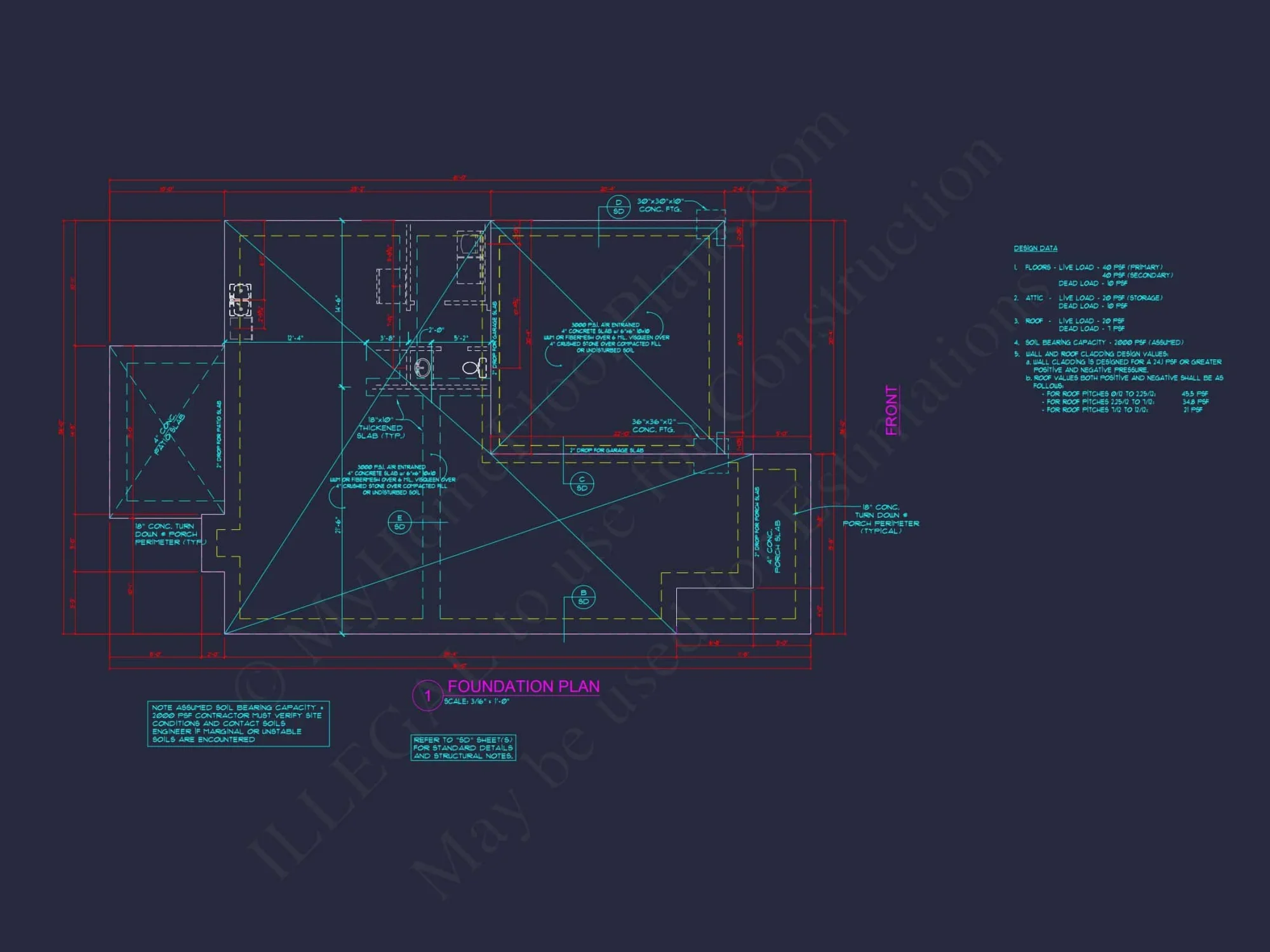 Modern Craftsman house Plan: CAD Floor Plan & Architecture Design