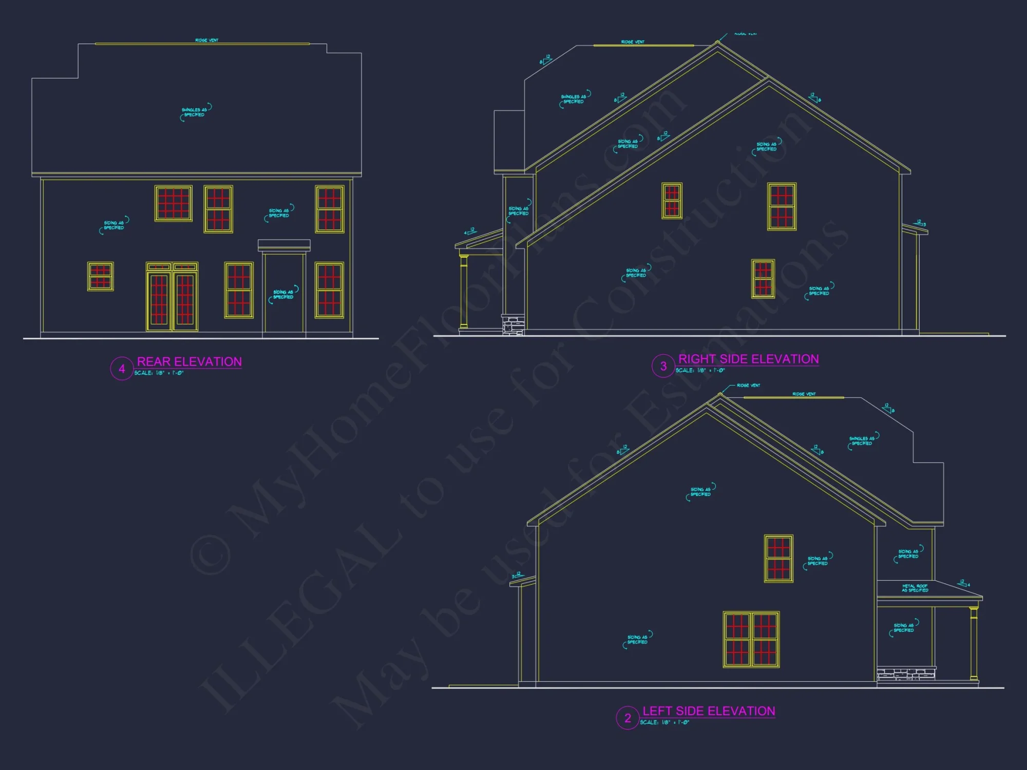 Modern Craftsman house Plan: CAD Floor Plan & Architecture Design