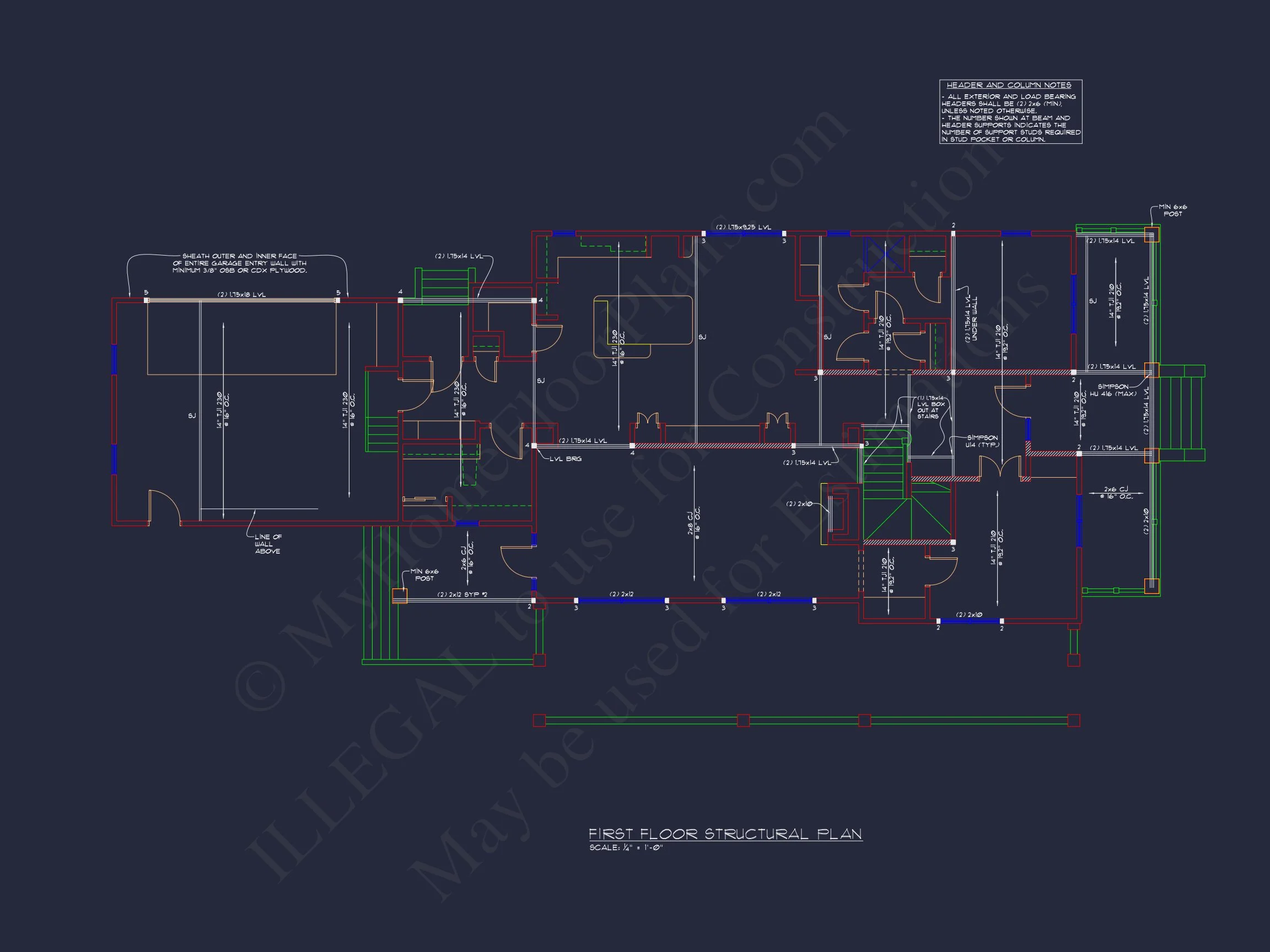 9-1765 HOUSE PLAN - Craftsman House Plan w/2-Story, 4 Bed, 3 Bath & 2-Car Garage Blueprint 18 Craftsman house Plan w/2-Story, 4 Bed, 3 Bath & 2-Car Garage Blueprint