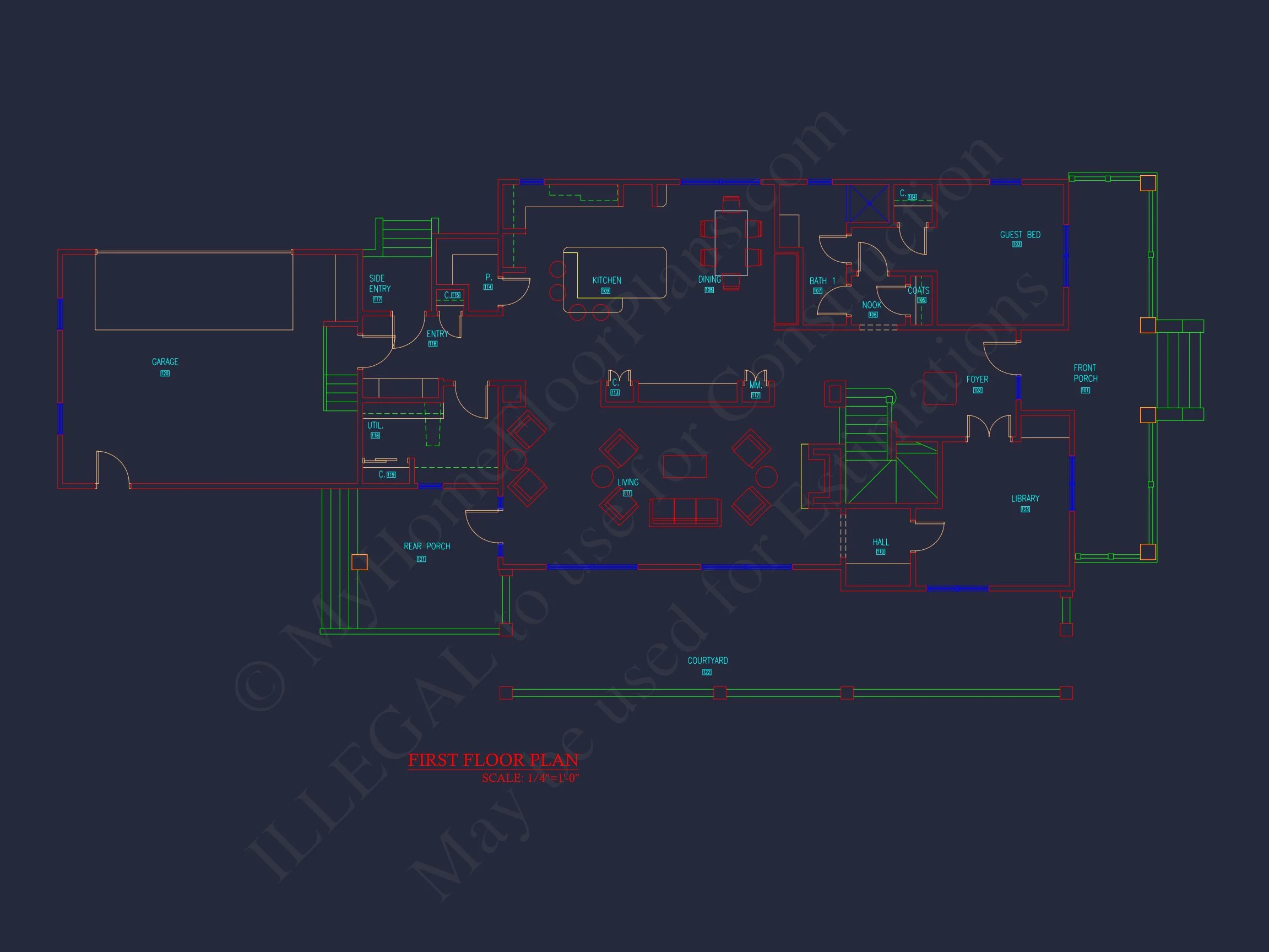 9-1765 HOUSE PLAN - Craftsman House Plan w/2-Story, 4 Bed, 3 Bath & 2-Car Garage Blueprint 14 Craftsman house Plan w/2-Story, 4 Bed, 3 Bath & 2-Car Garage Blueprint