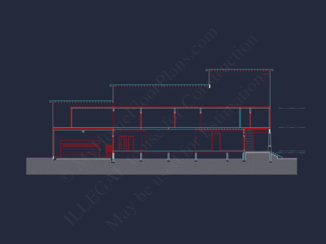 Craftsman house Plan w/2-Story, 4 Bed, 3 Bath & 2-Car Garage Blueprint