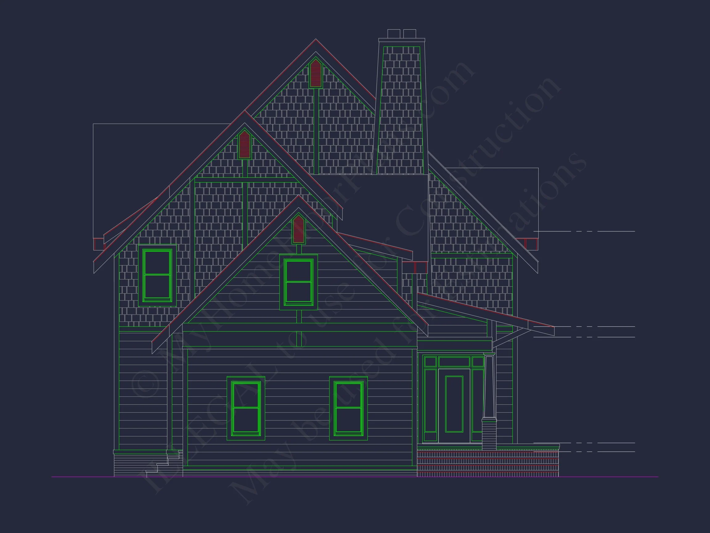 9-1765 HOUSE PLAN - Craftsman House Plan w/2-Story, 4 Bed, 3 Bath & 2-Car Garage Blueprint 3 Craftsman house Plan w/2-Story, 4 Bed, 3 Bath & 2-Car Garage Blueprint