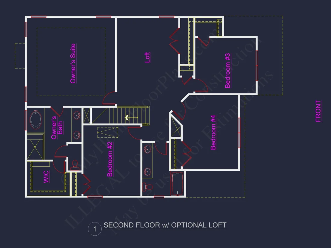 Modern Craftsman house Plan with Spacious Floor Design and CAD Blueprint