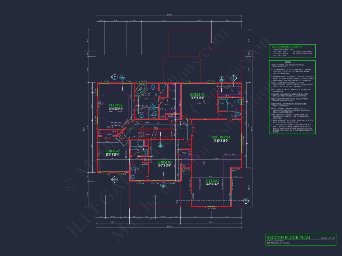Spacious house Floor Plan with 4 Bedrooms & CAD Designs