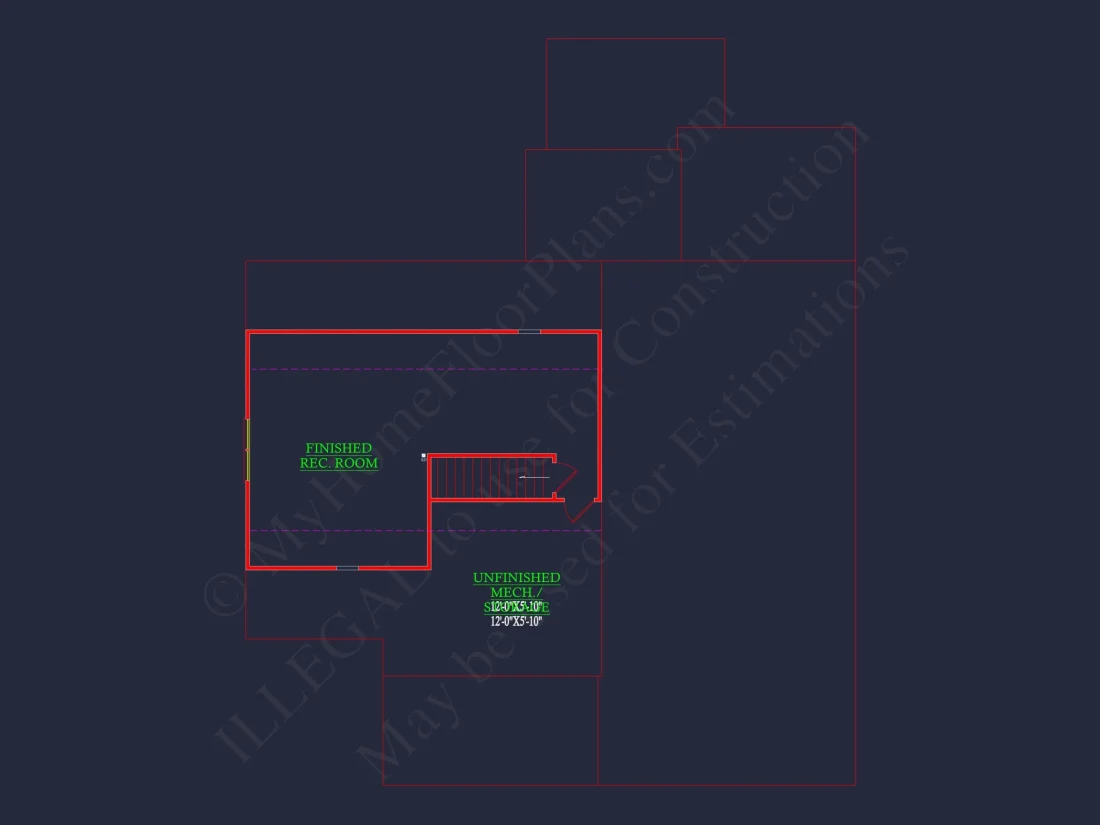Spacious house Floor Plan with 4 Bedrooms & CAD Designs