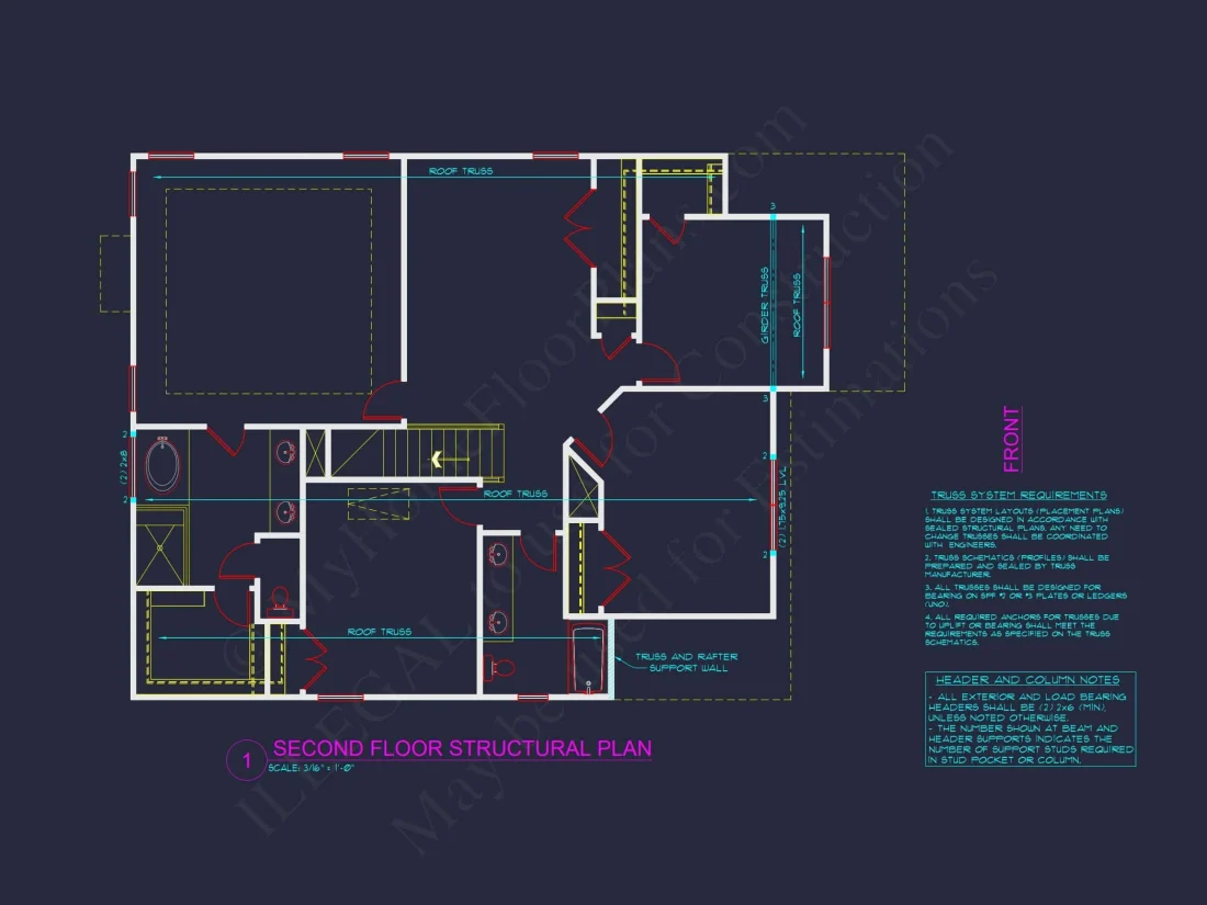 Modern Craftsman house Plan with Detailed Floor Plans and CAD Designs