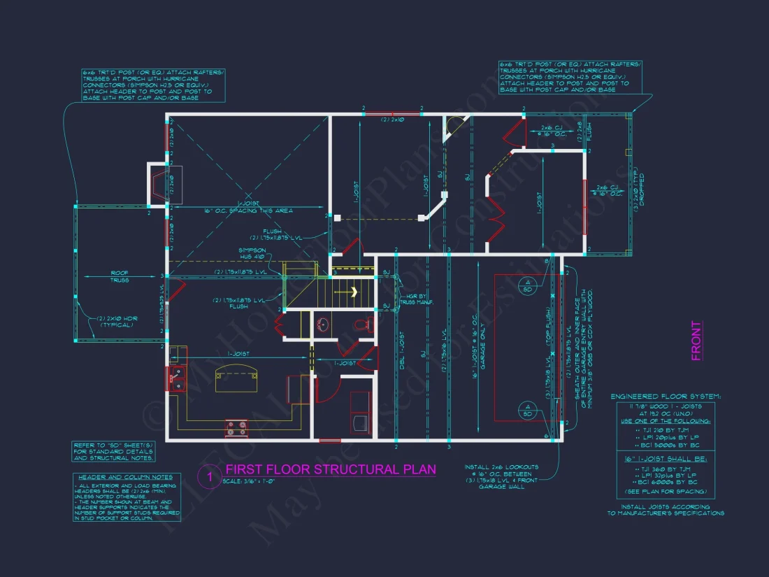 Modern Craftsman house Plan with Detailed Floor Plans and CAD Designs