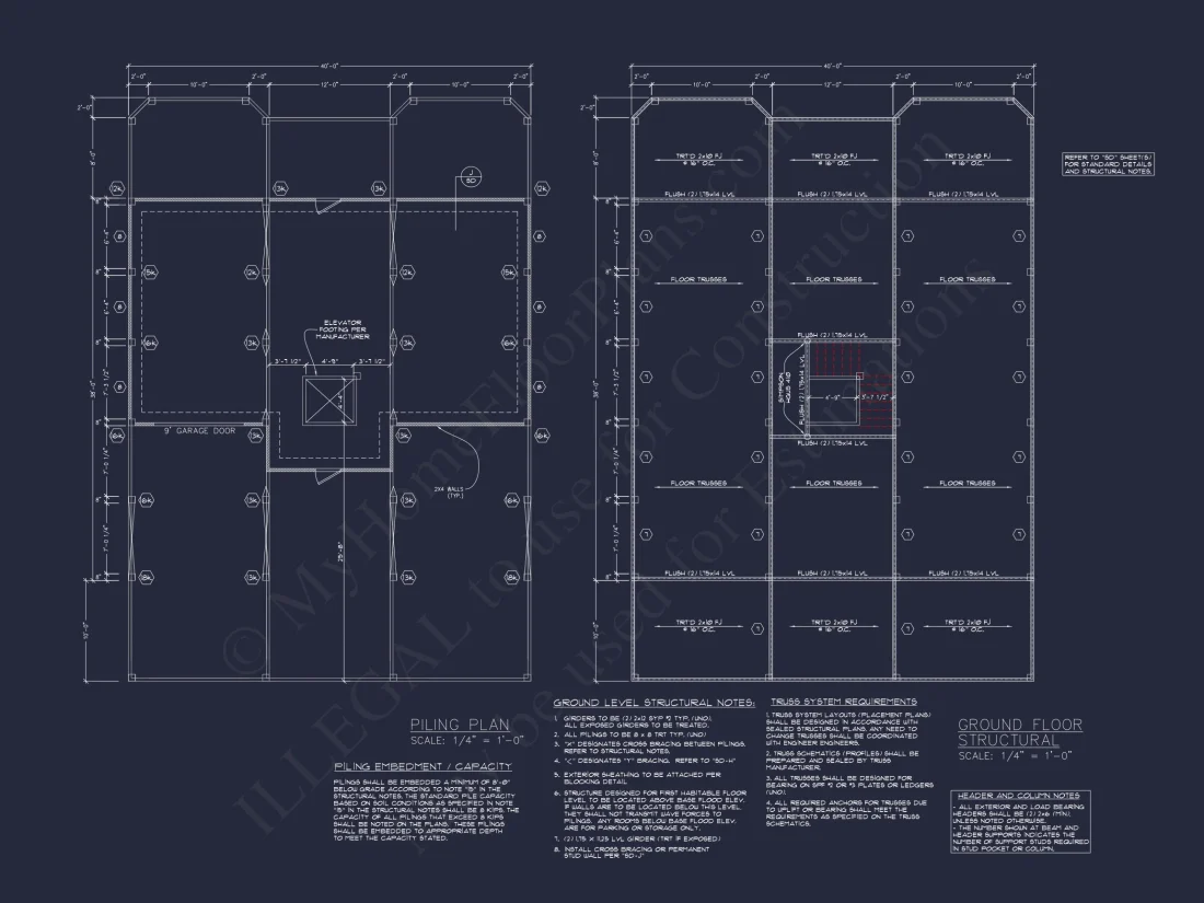 Beach house Plan with Elevator: 4 Bed, 3.5 Bath Coastal Design