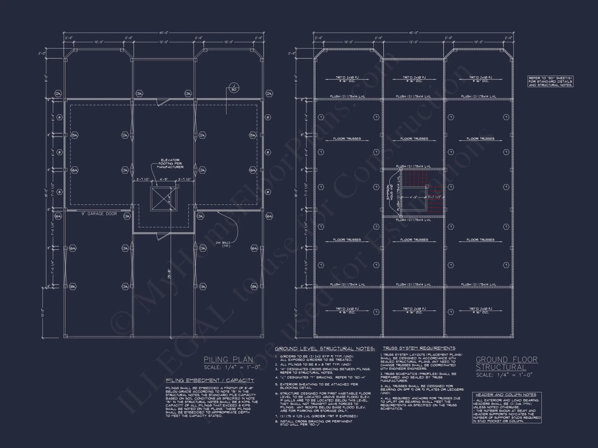Beach house Plan with Elevator: 4 Bed, 3.5 Bath Coastal Design