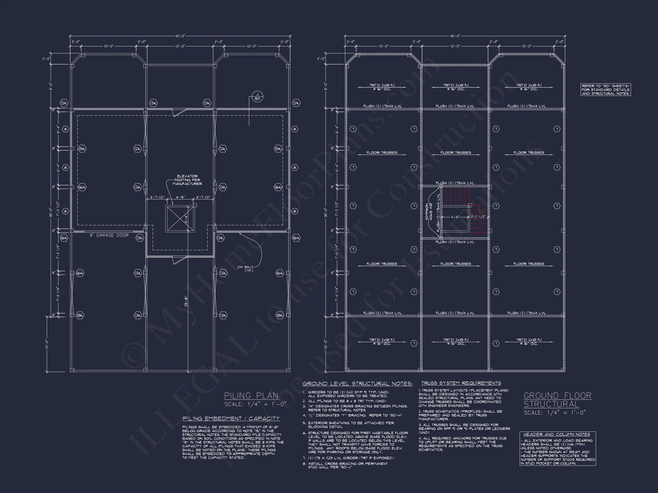 9-1604 HOUSE PLAN - Beach House Plan with Elevator: 4 Bed, 3.5 Bath Coastal Design 7 Beach house Plan with Elevator: 4 Bed, 3.5 Bath Coastal Design