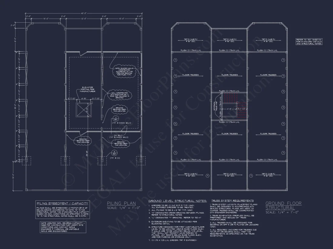 Beach house Plan with Elevator: 4 Bed, 3.5 Bath Coastal Design