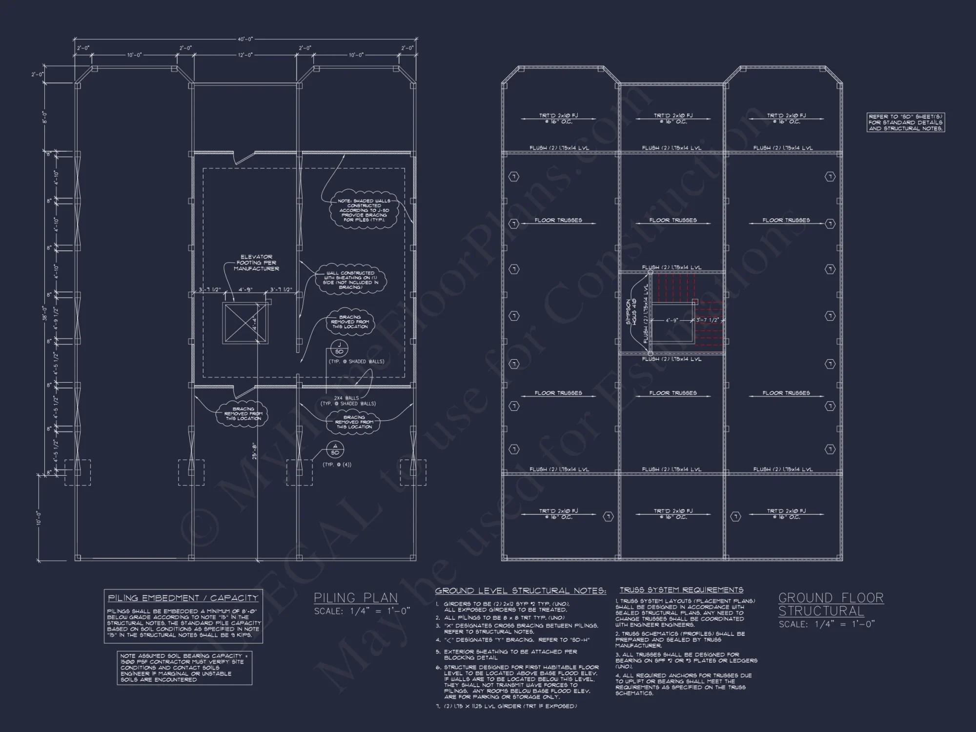 Beach house Plan with Elevator: 4 Bed, 3.5 Bath Coastal Design