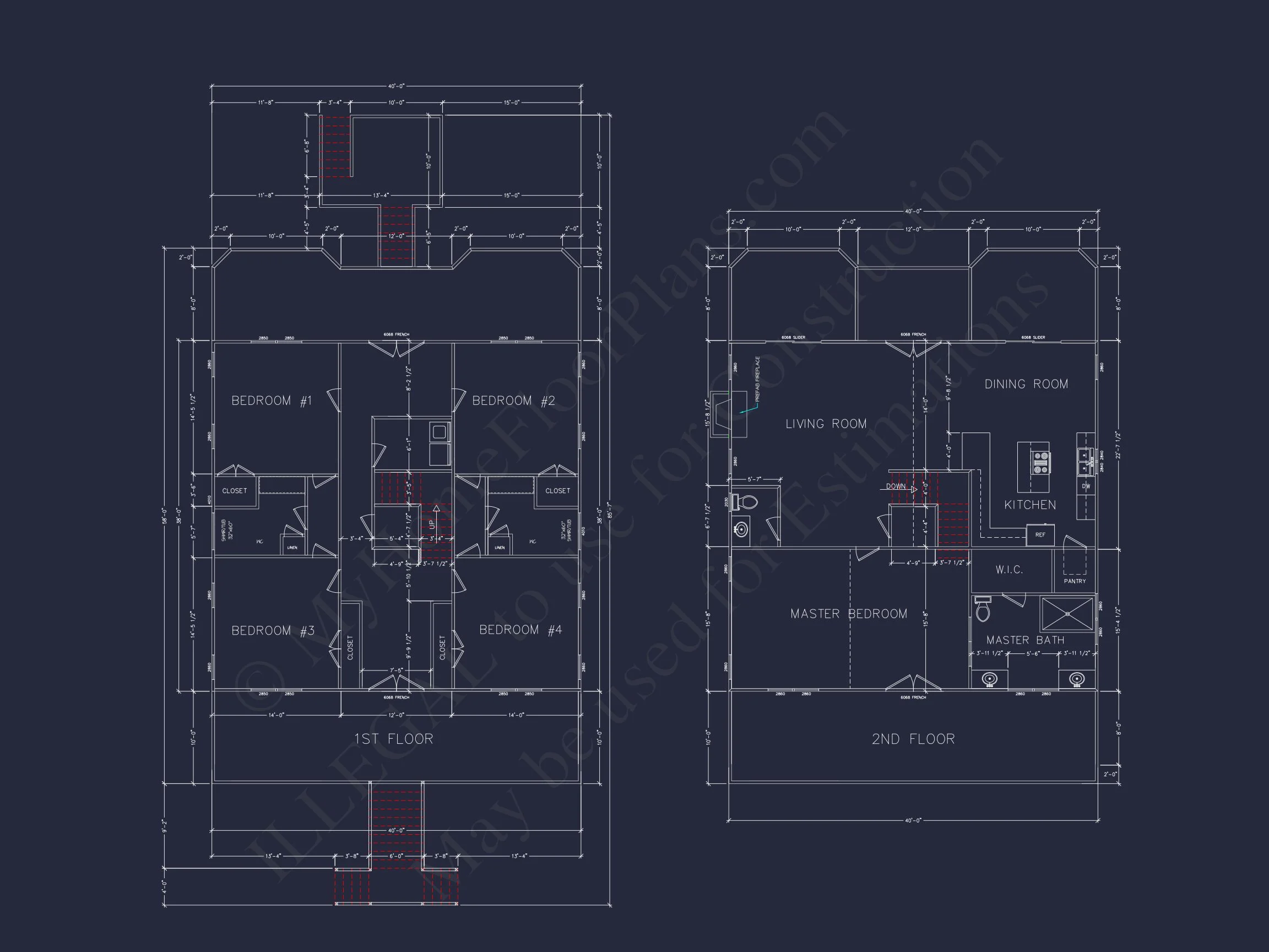 9-1604 HOUSE PLAN - Beach House Plan with Elevator: 4 Bed, 3.5 Bath Coastal Design 4 Beach house Plan with Elevator: 4 Bed, 3.5 Bath Coastal Design