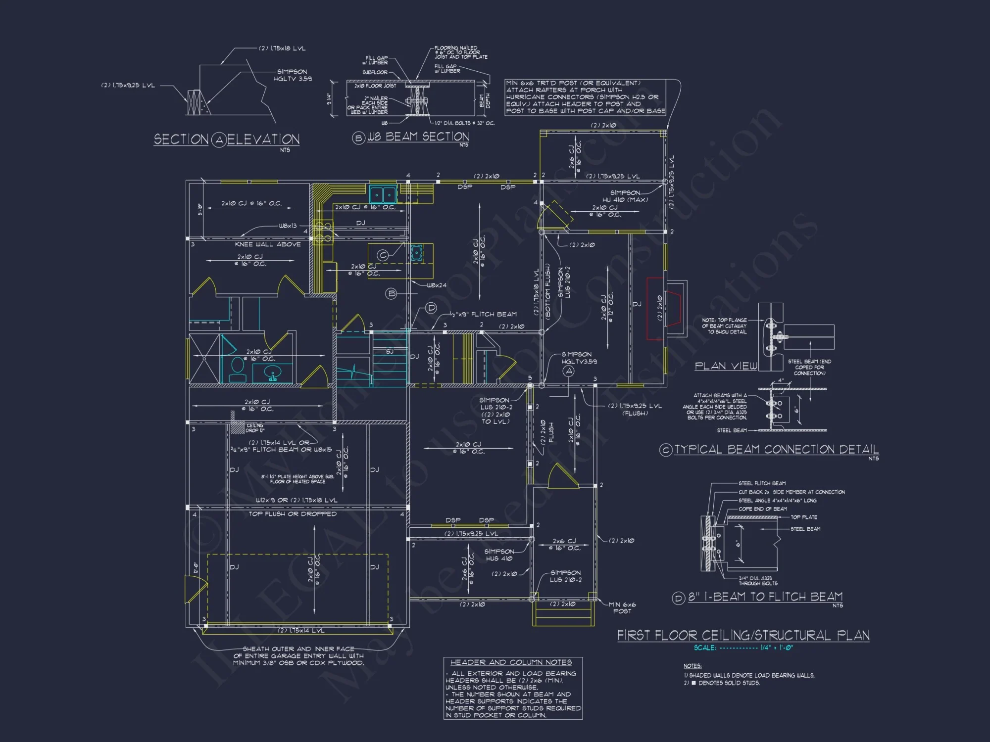 Craftsman house Plan with Detailed Blueprint and Modern Designs