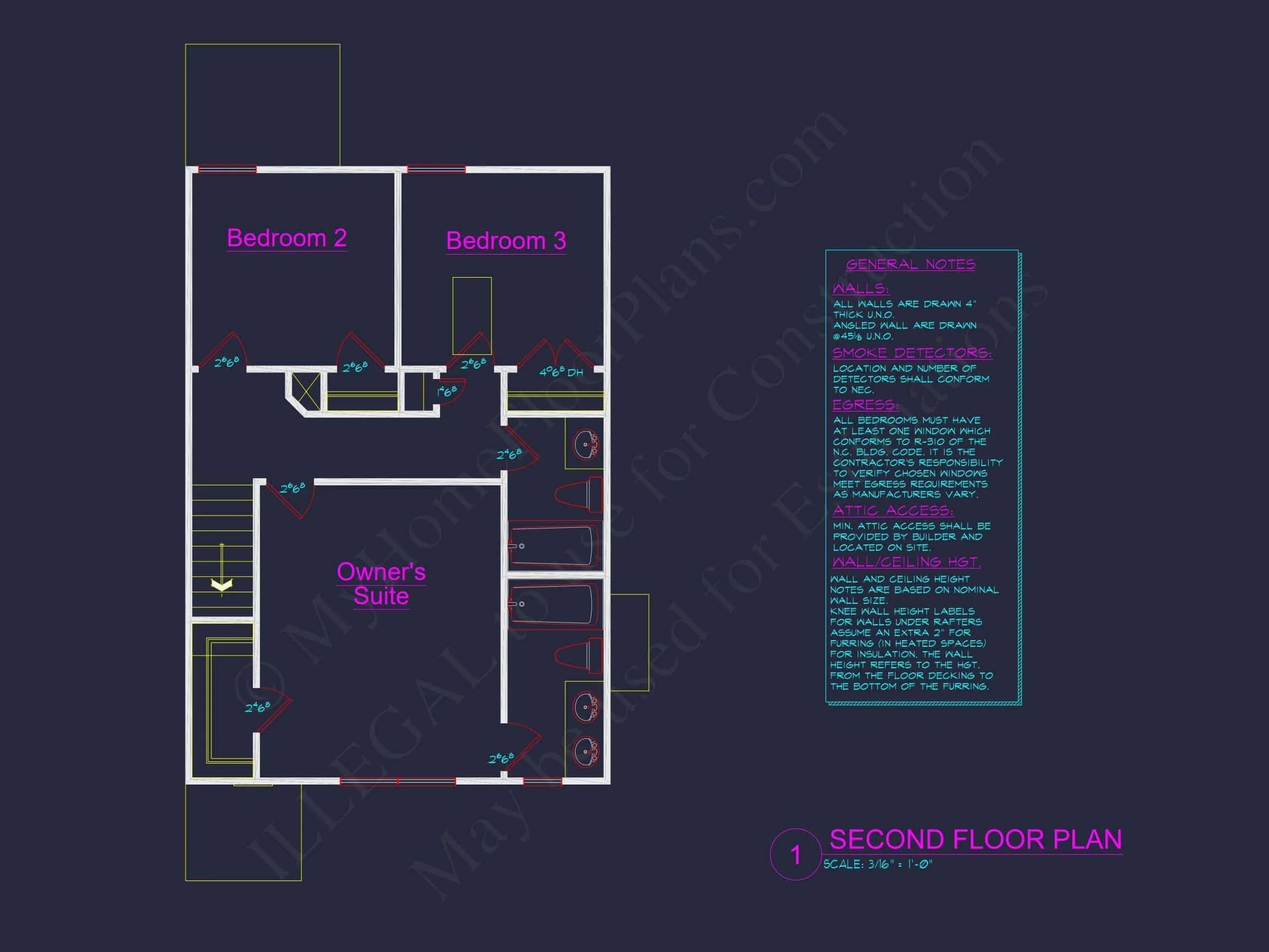 9-1510 HOUSE PLAN - Modern 3-Bedroom House Plan with Open Floor Plan & Attic 10 Modern 3-Bedroom house Plan with Open Floor Plan & Attic