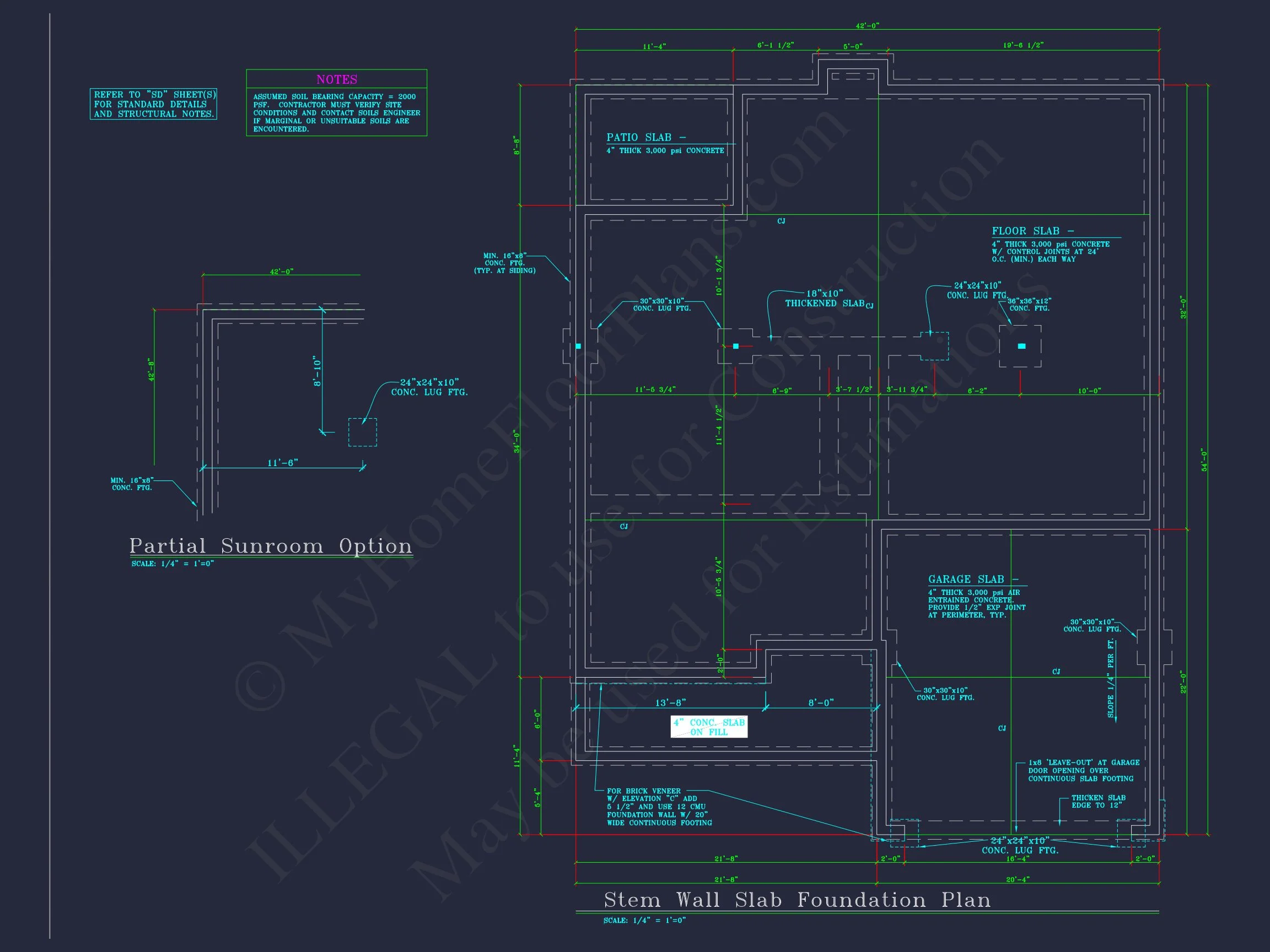 Modern Craftsman house Plan: Spacious Designs with 54'-0" Depth