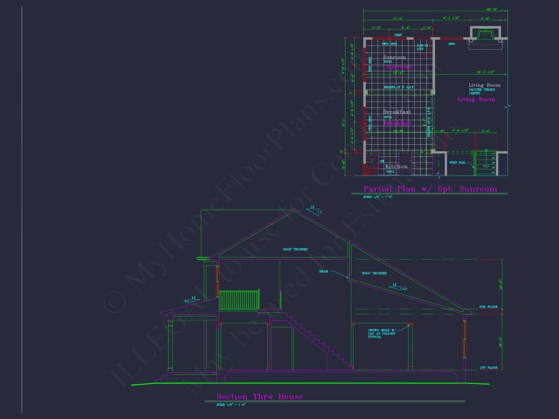 Modern Craftsman house Plan: Spacious Designs with 54'-0" Depth