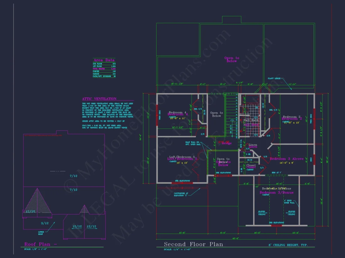 Modern Craftsman house Plan: Spacious Designs with 54'-0" Depth