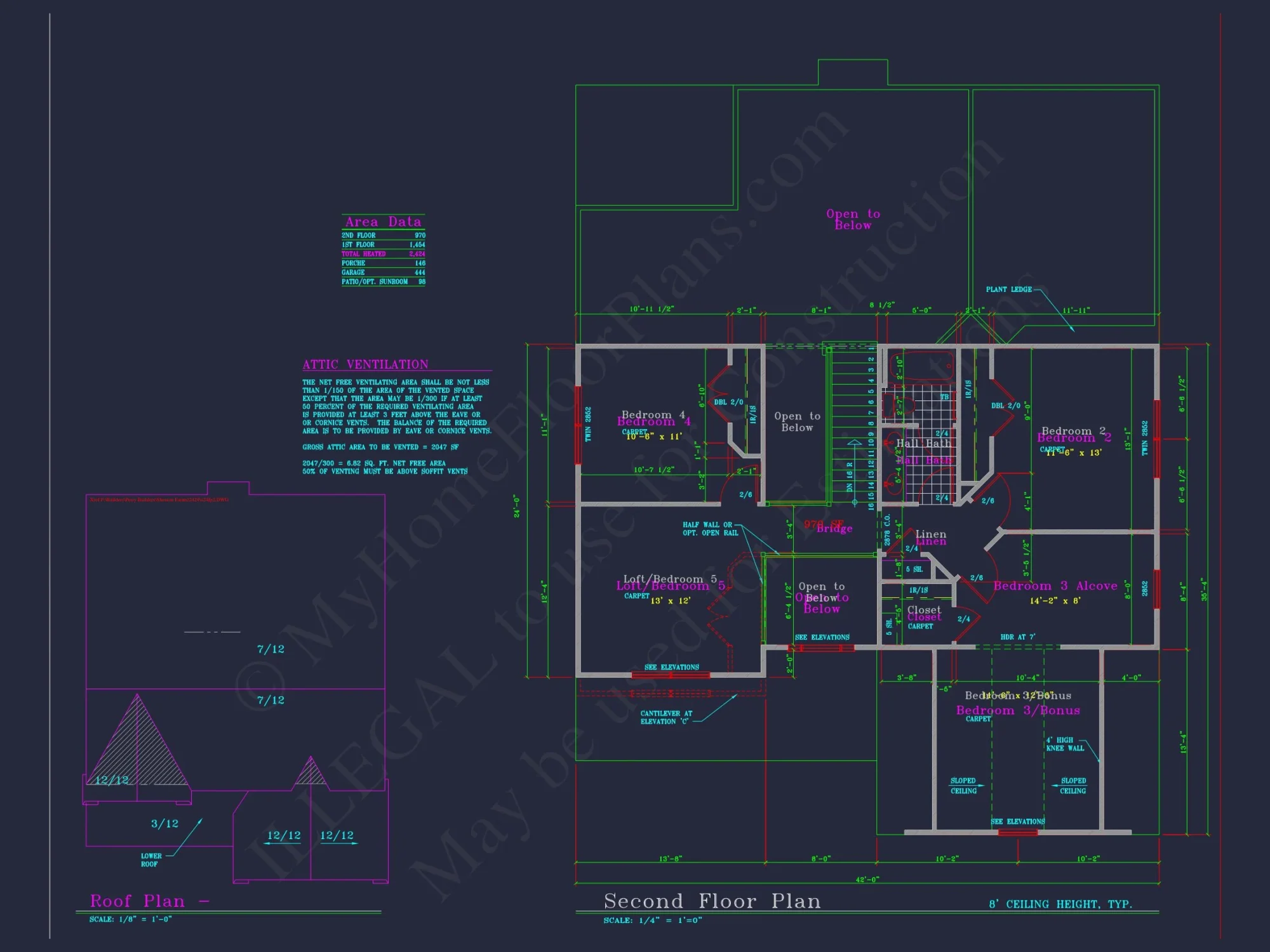 Modern Craftsman house Plan: Spacious Designs with 54'-0" Depth