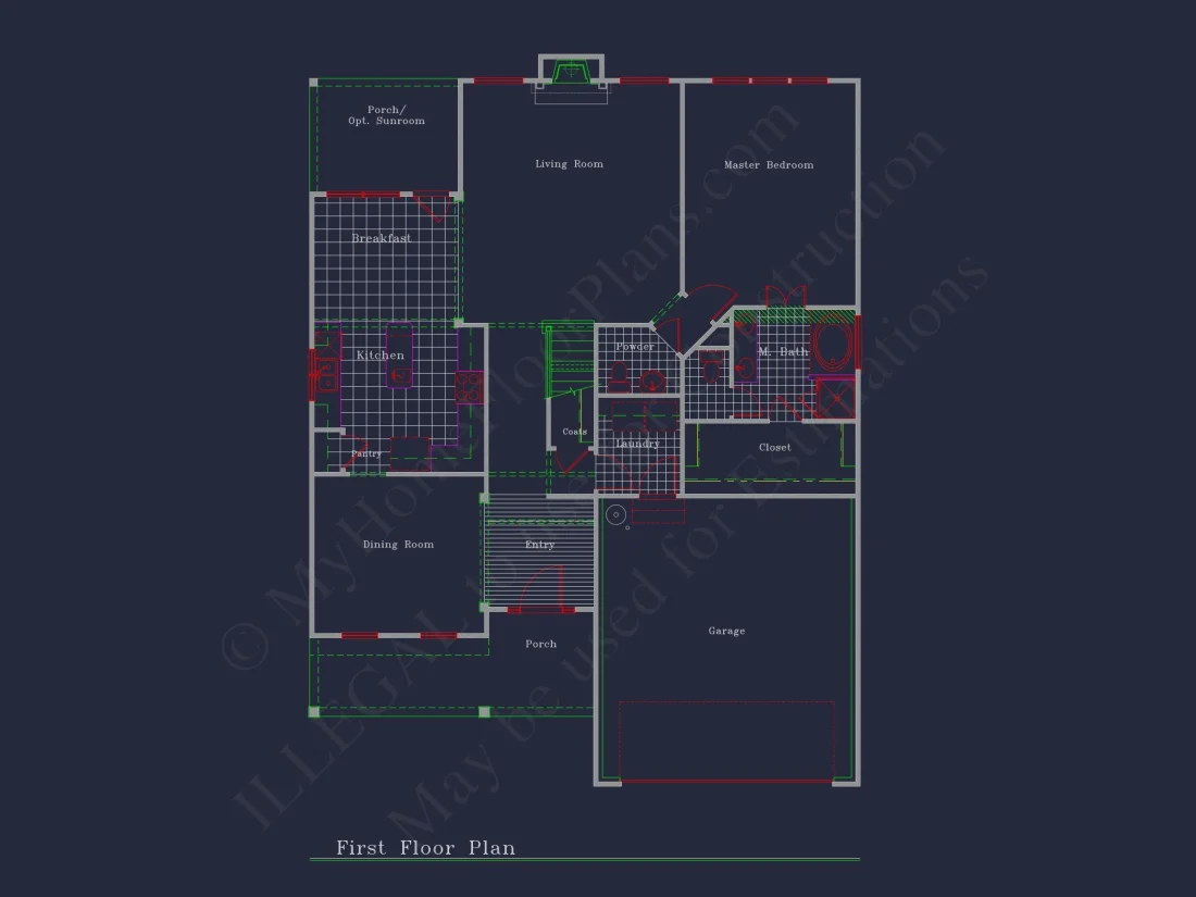 Modern Craftsman house Plan: Spacious Designs with 54'-0" Depth