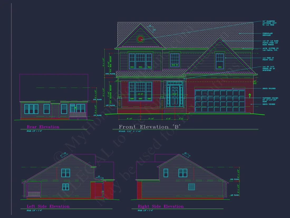 Modern Craftsman house Plan: Spacious Designs with 54'-0" Depth