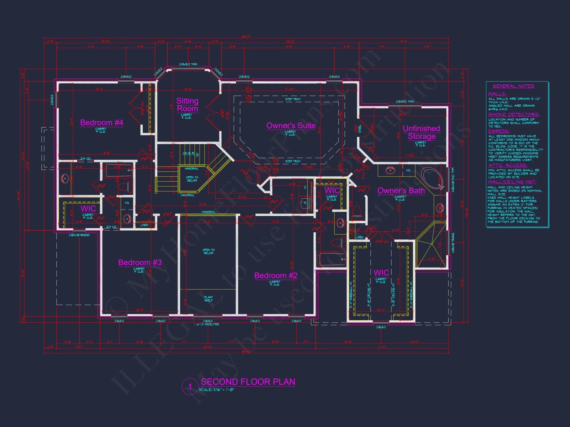 Traditional 4-Bedroom house Plan with 3-Car Garage (3490 Sq Ft)