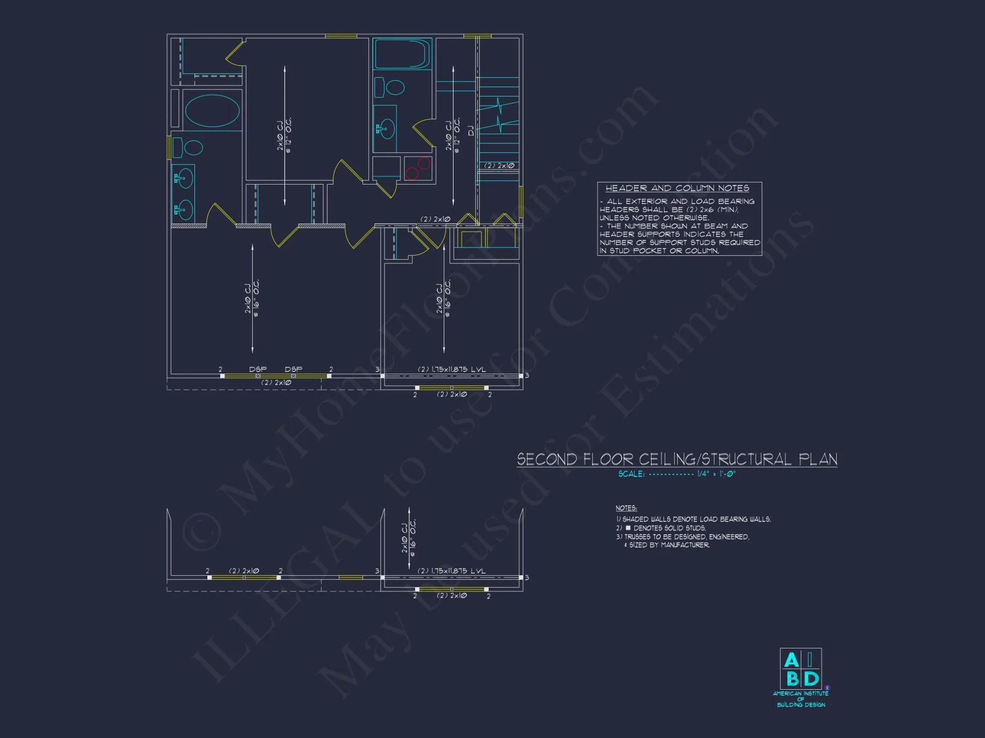 Traditional 3-Bedroom house Plan with Garage - Blueprints & CAD Designs