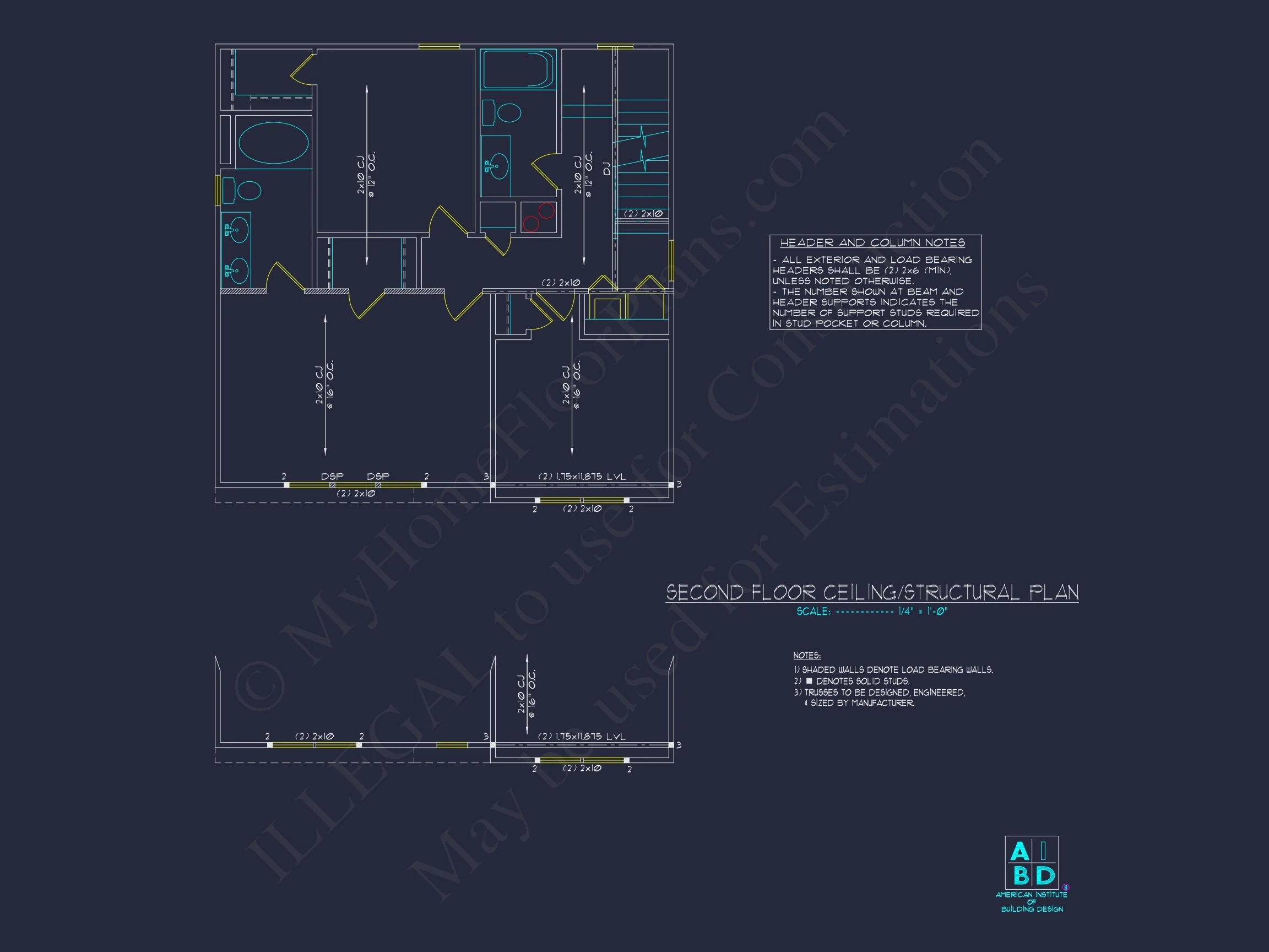 Traditional 3-Bedroom house Plan with Garage - Blueprints & CAD Designs