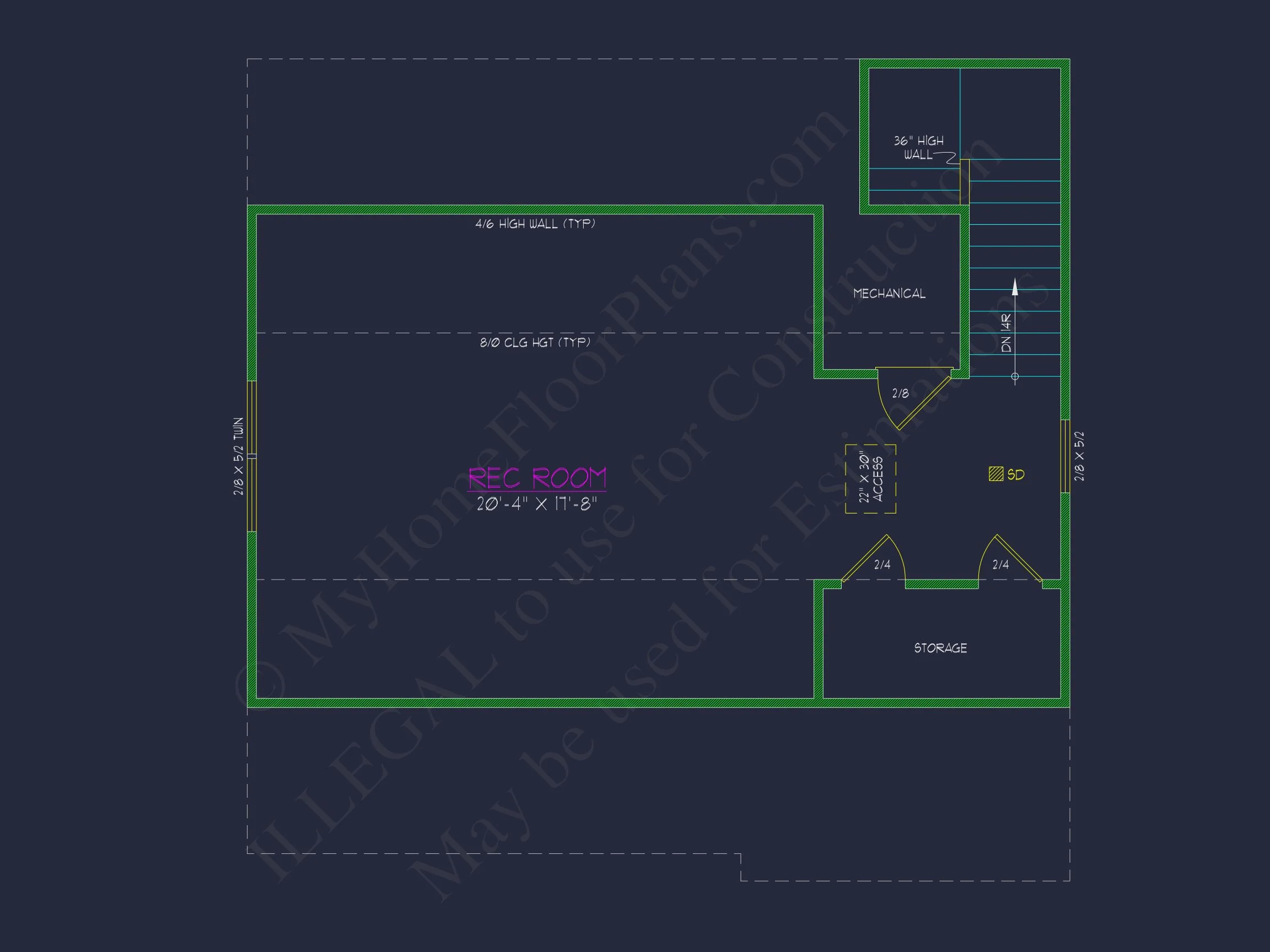 Traditional 3-Bedroom house Plan with Garage - Blueprints & CAD Designs