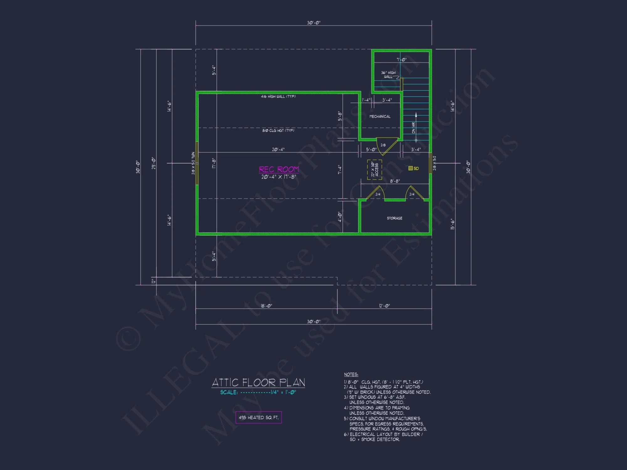 Traditional 3-Bedroom house Plan with Garage - Blueprints & CAD Designs