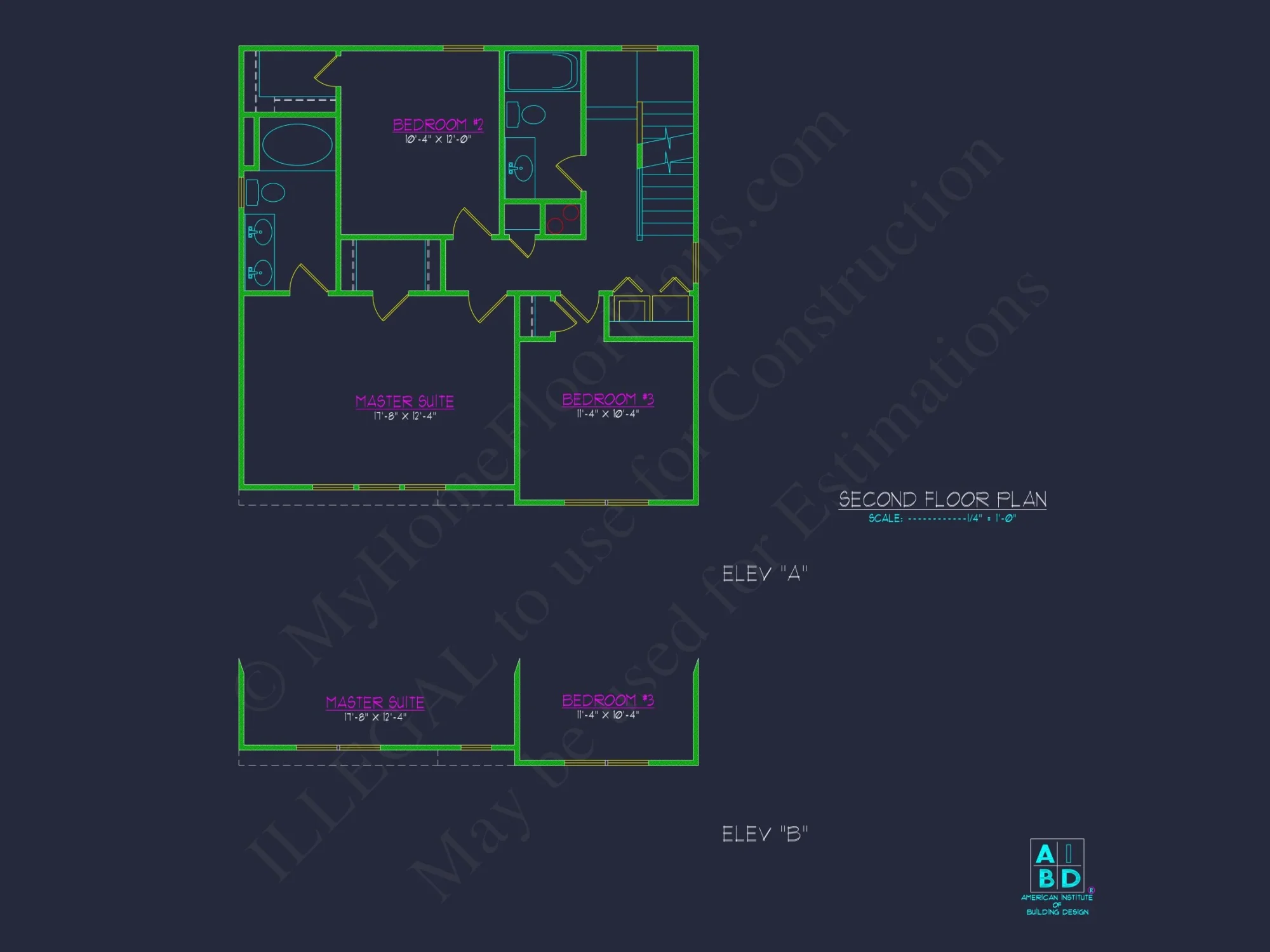 Traditional 3-Bedroom house Plan with Garage - Blueprints & CAD Designs