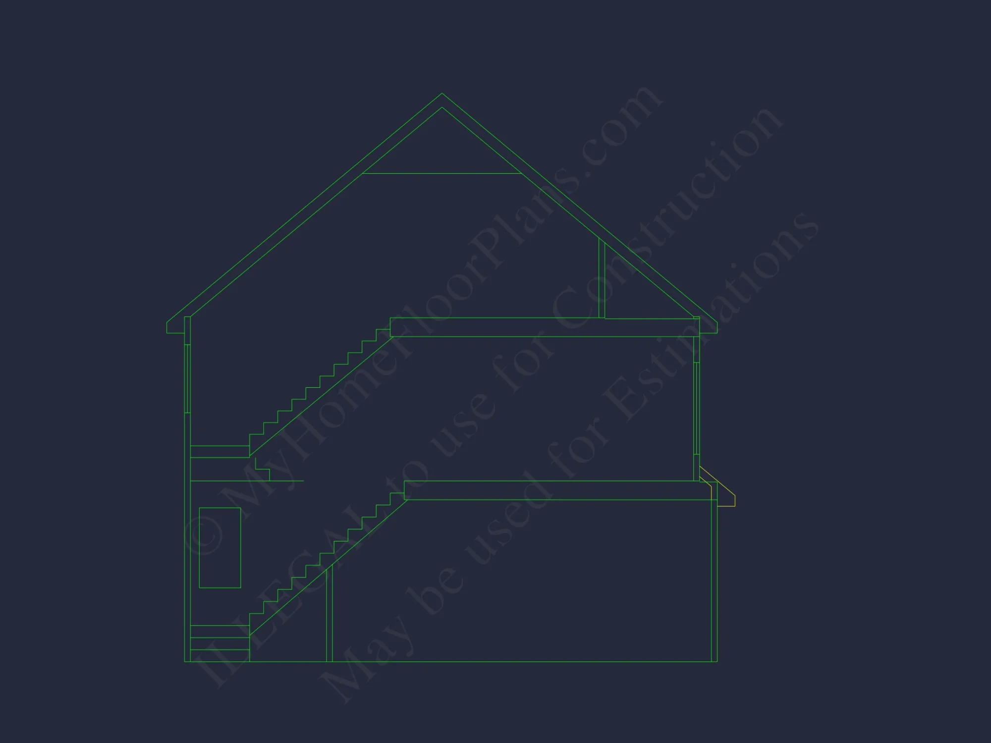 Traditional 3-Bedroom house Plan with Garage - Blueprints & CAD Designs