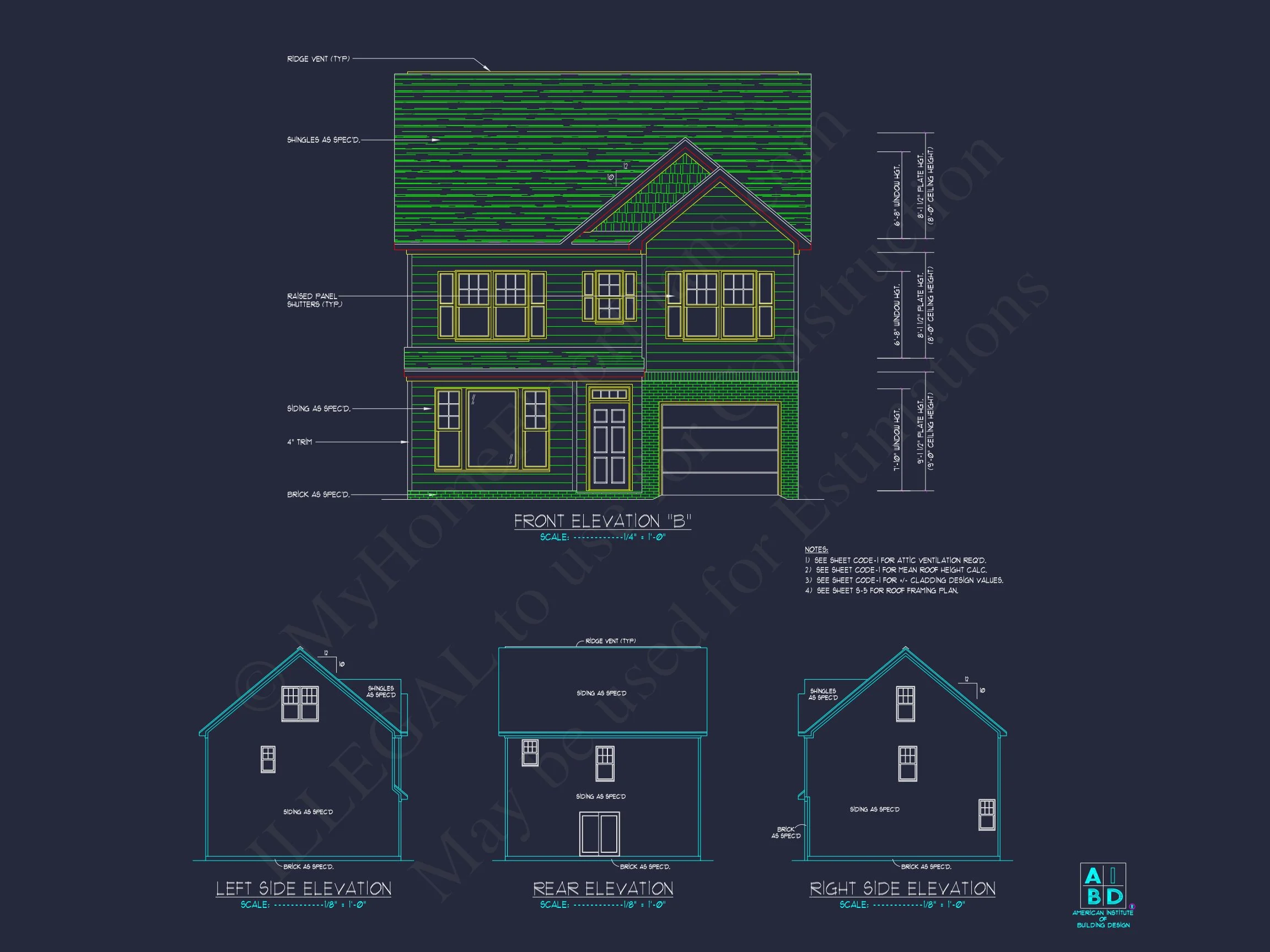 Traditional 3-Bedroom house Plan with Garage - Blueprints & CAD Designs