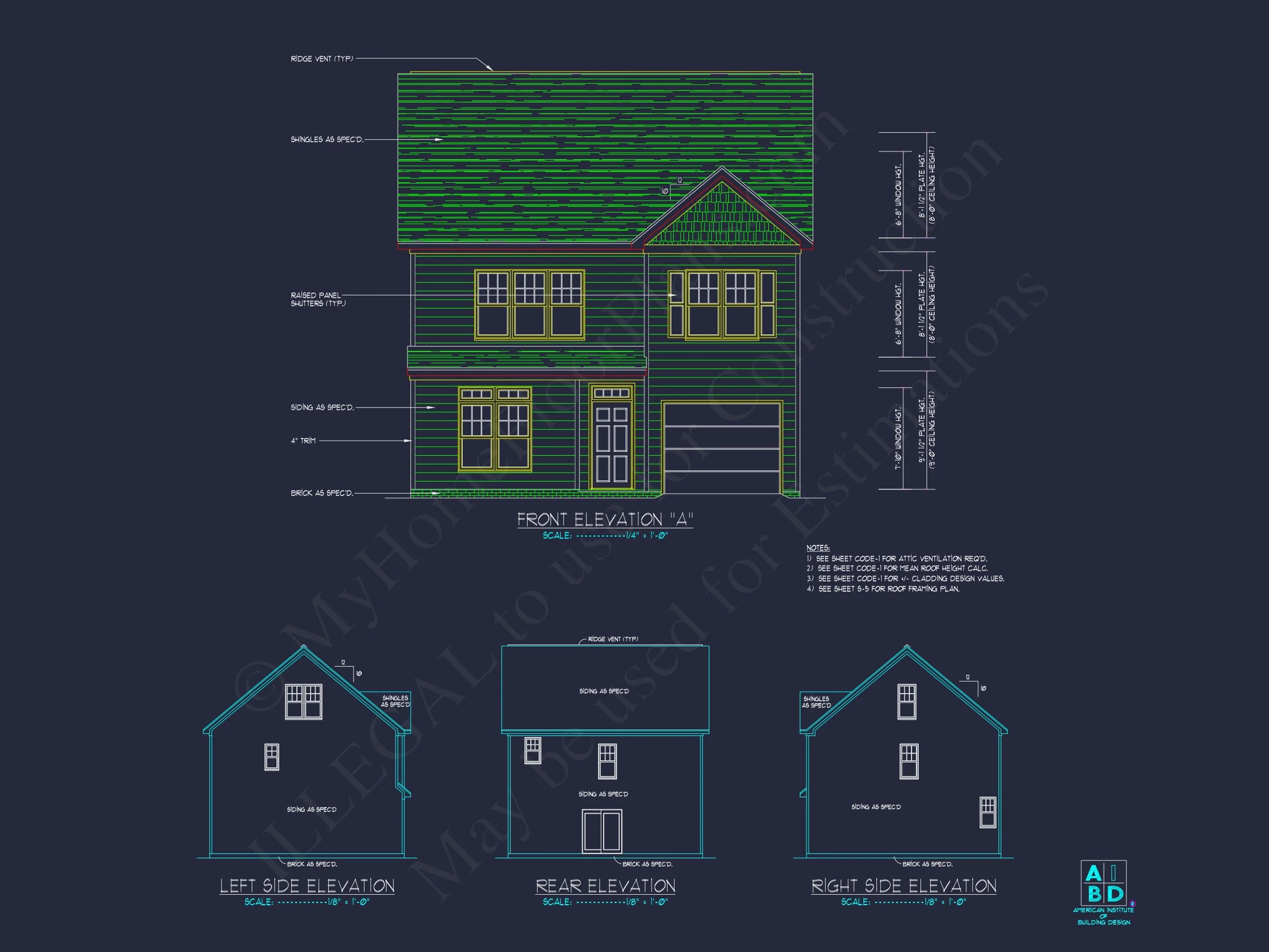 Traditional 3-Bedroom house Plan with Garage - Blueprints & CAD Designs