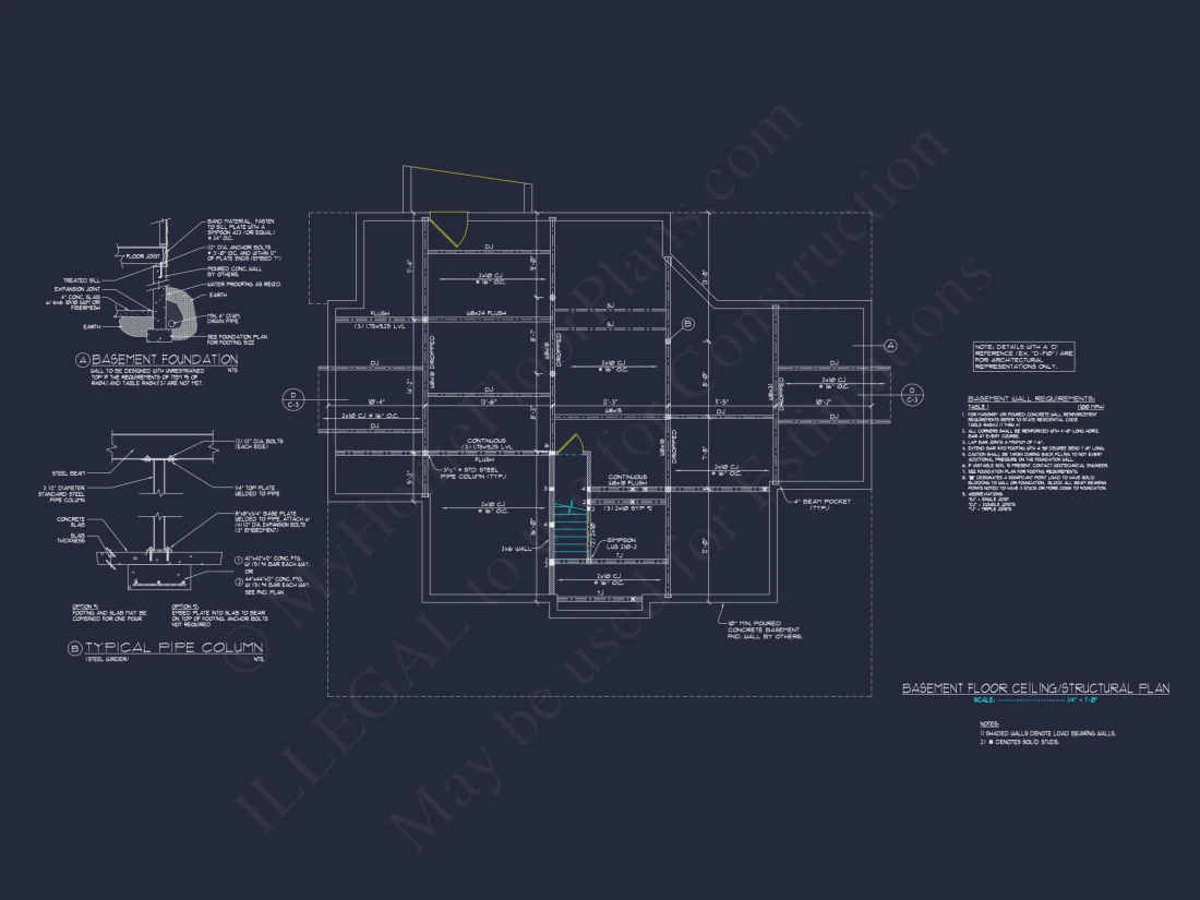 Craftsman house Plan with 2 Floors & Detailed CAD Designs