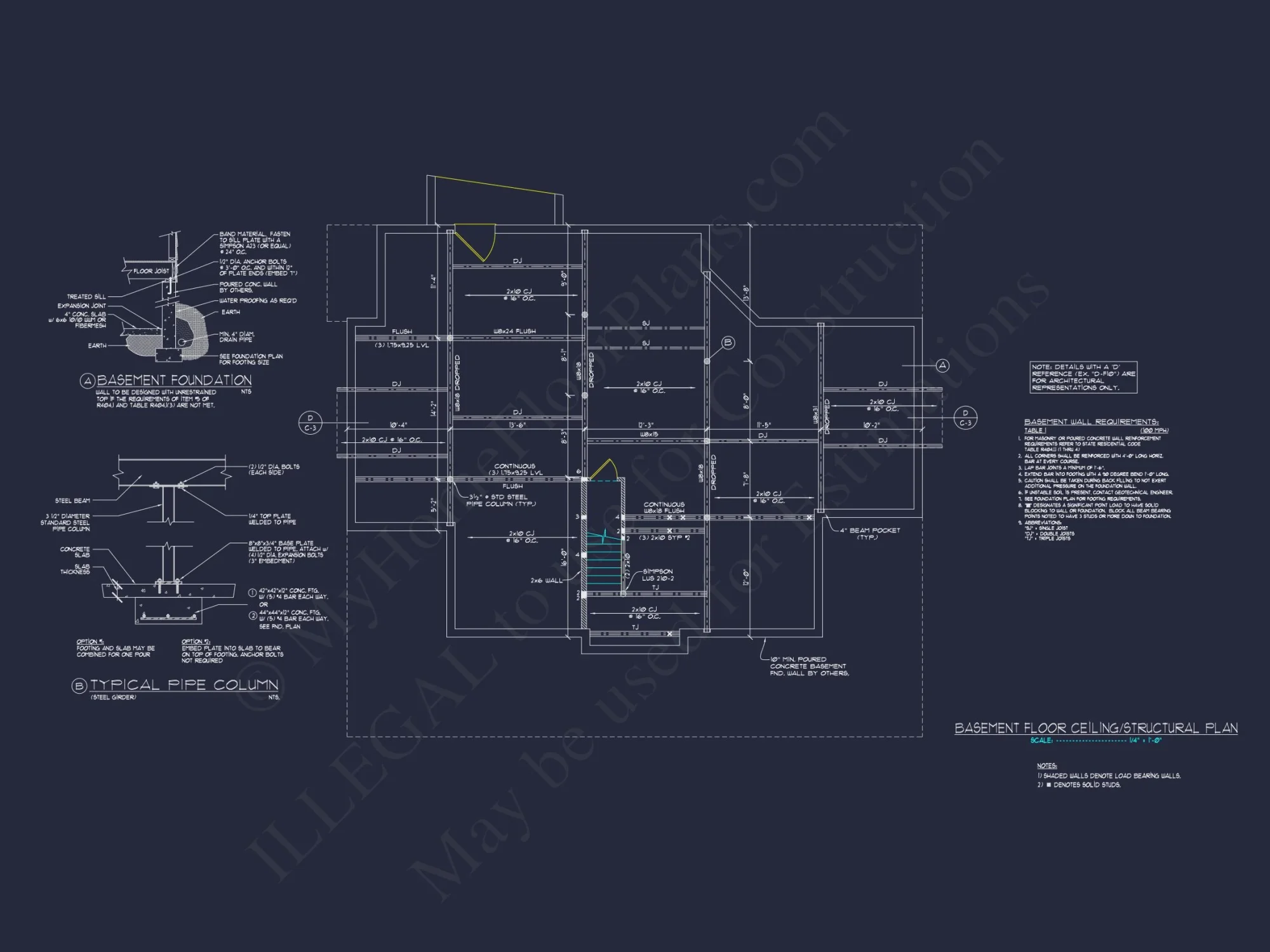 Craftsman house Plan with 2 Floors & Detailed CAD Designs