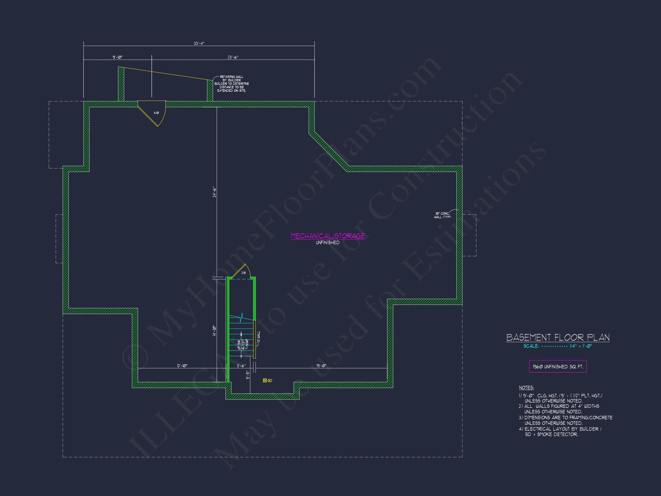 Craftsman house Plan with 2 Floors & Detailed CAD Designs