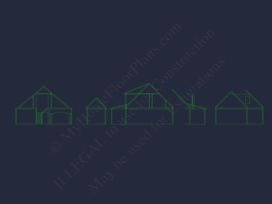 Craftsman house Plan with 2 Floors & Detailed CAD Designs