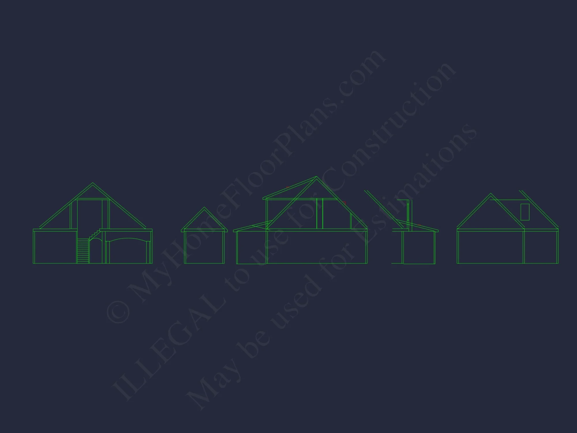 Craftsman house Plan with 2 Floors & Detailed CAD Designs
