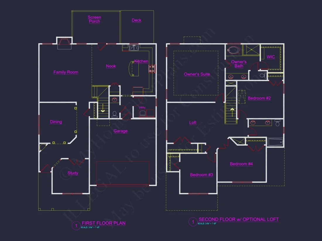Customizable house Plan with CAD Designs and Blueprint